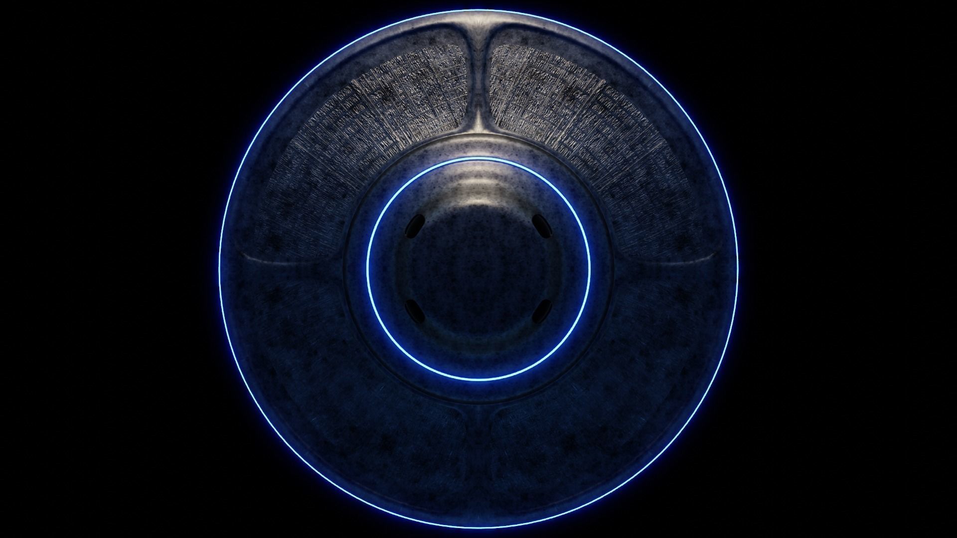 MYSTICAL FLYING SAUCER UFO Low-poly 3D model_5