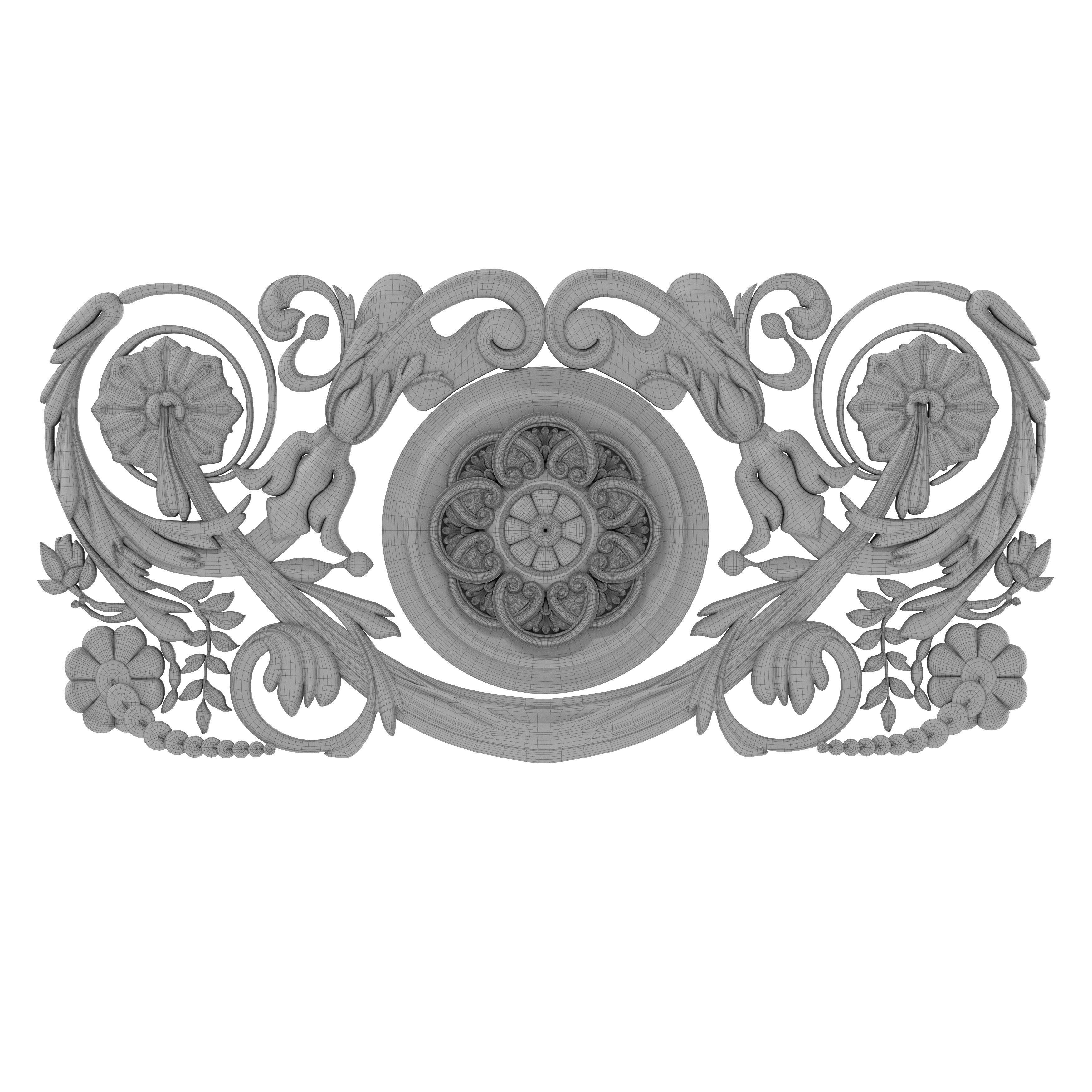 Carved decor 9 3D model_4