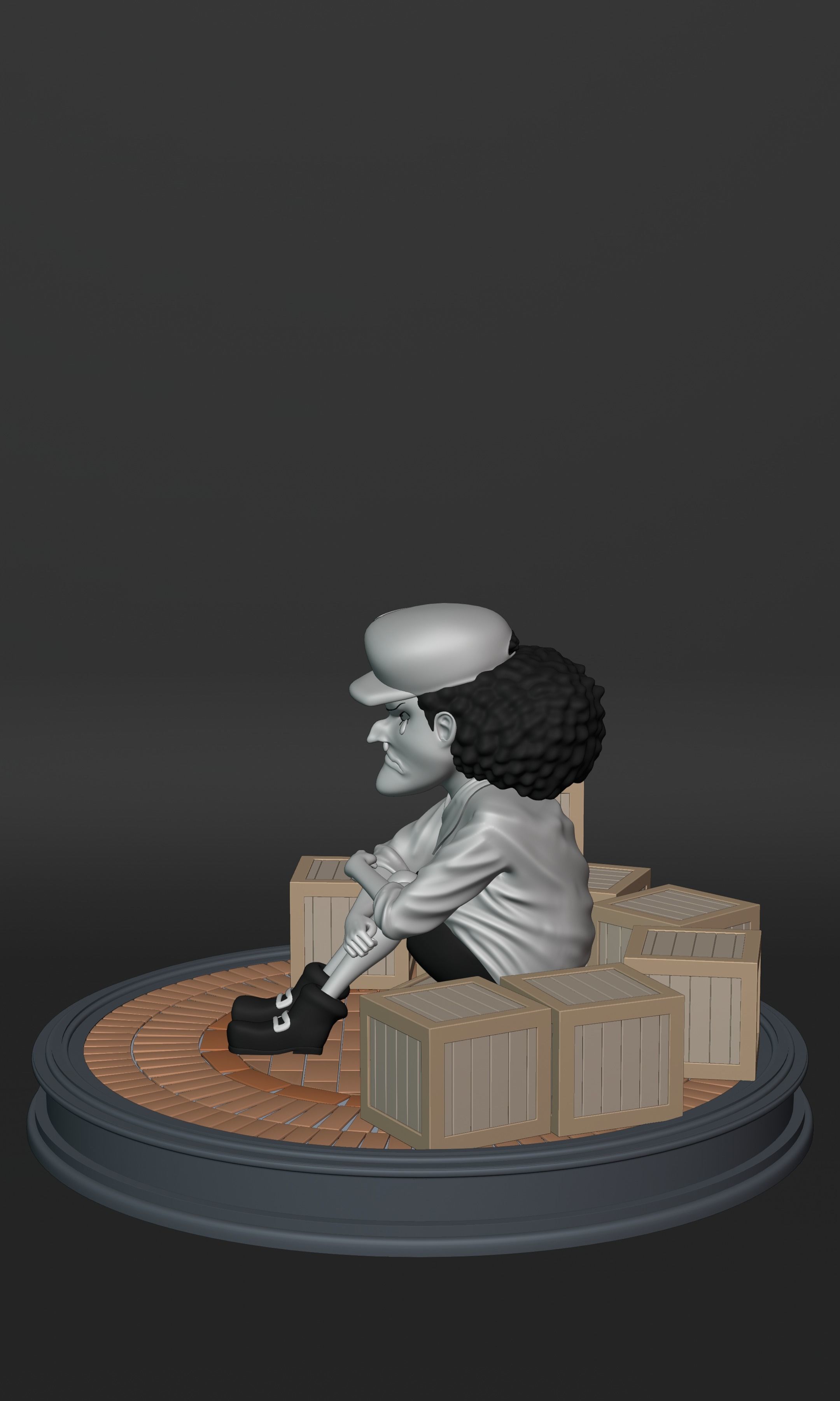 BLACKBEARD MARSHAL D TEACH KID VERSION ONE PIECE Low-poly 3D model_2