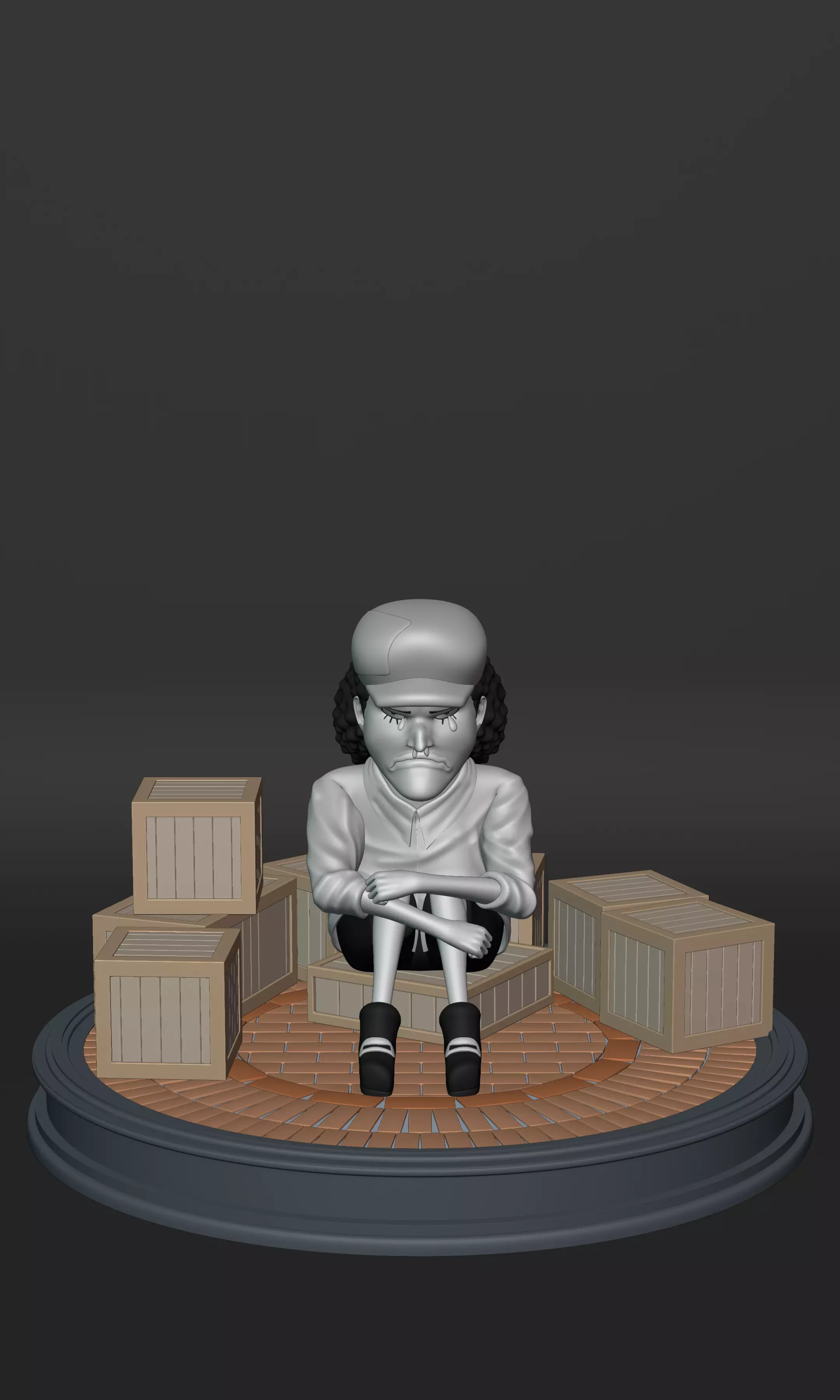 BLACKBEARD MARSHAL D TEACH KID VERSION ONE PIECE Low-poly 3D model_0