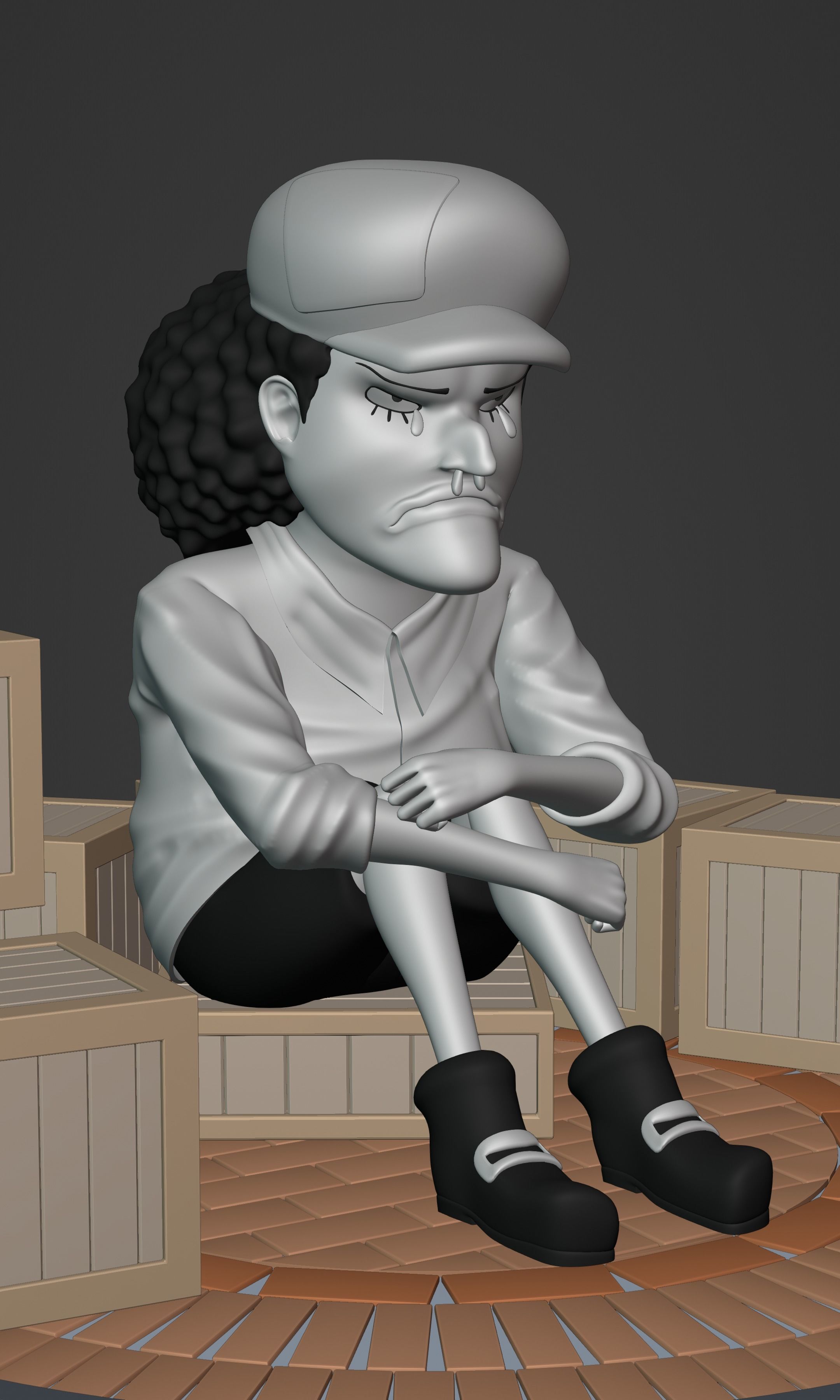 BLACKBEARD MARSHAL D TEACH KID VERSION ONE PIECE Low-poly 3D model_22