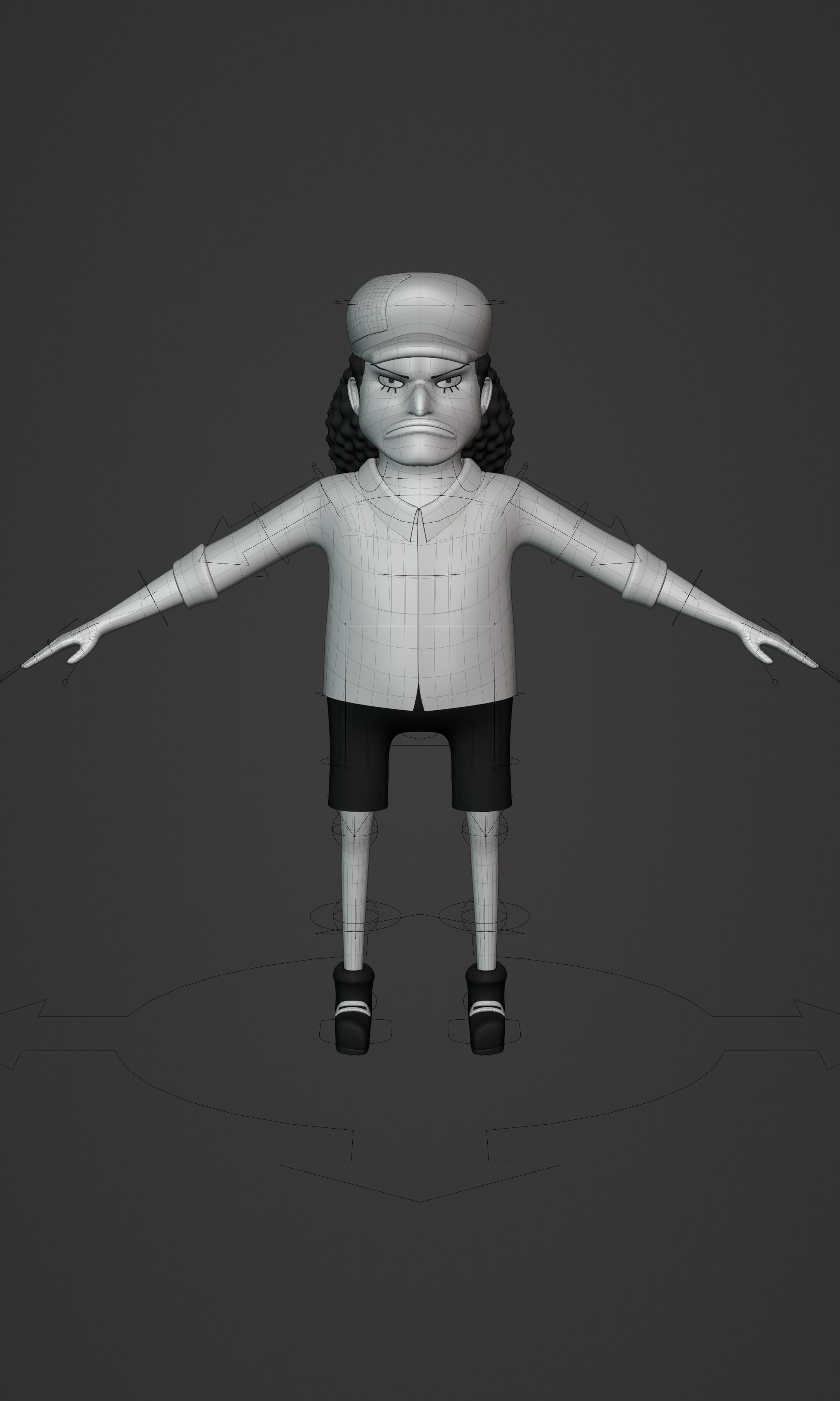 BLACKBEARD MARSHAL D TEACH KID VERSION ONE PIECE Low-poly 3D model_32