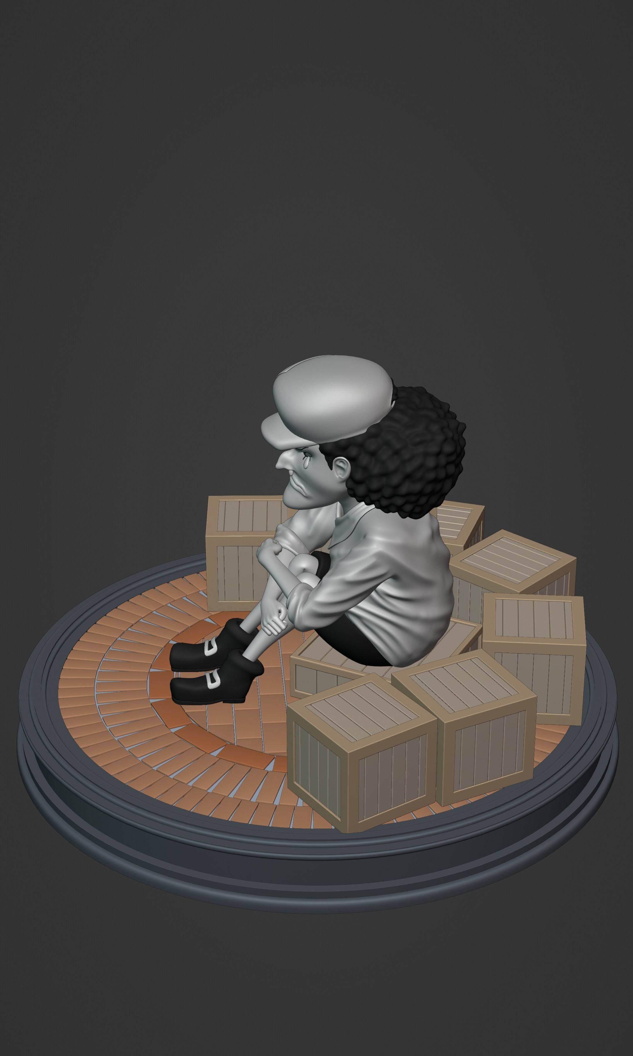 BLACKBEARD MARSHAL D TEACH KID VERSION ONE PIECE Low-poly 3D model_17