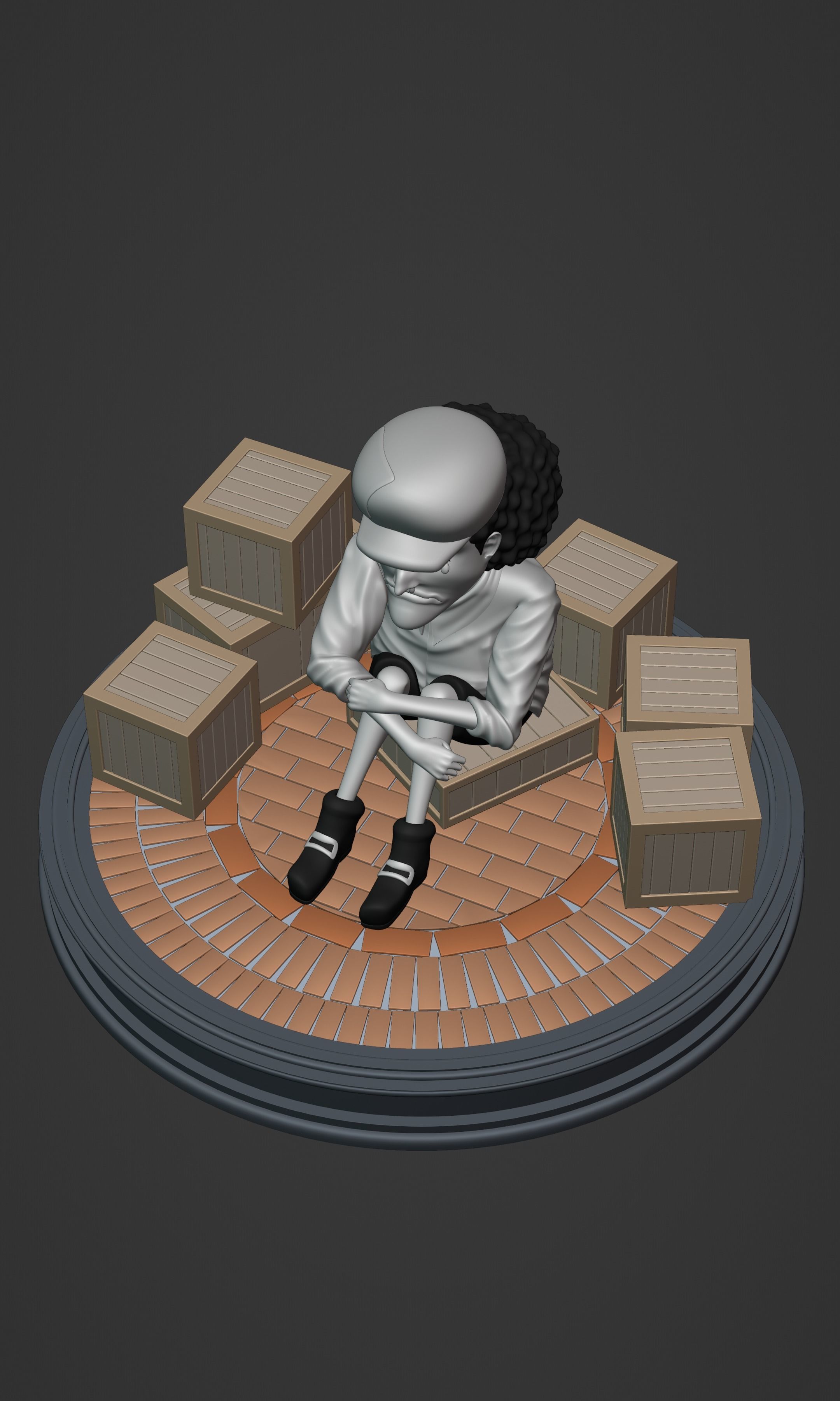 BLACKBEARD MARSHAL D TEACH KID VERSION ONE PIECE Low-poly 3D model_16