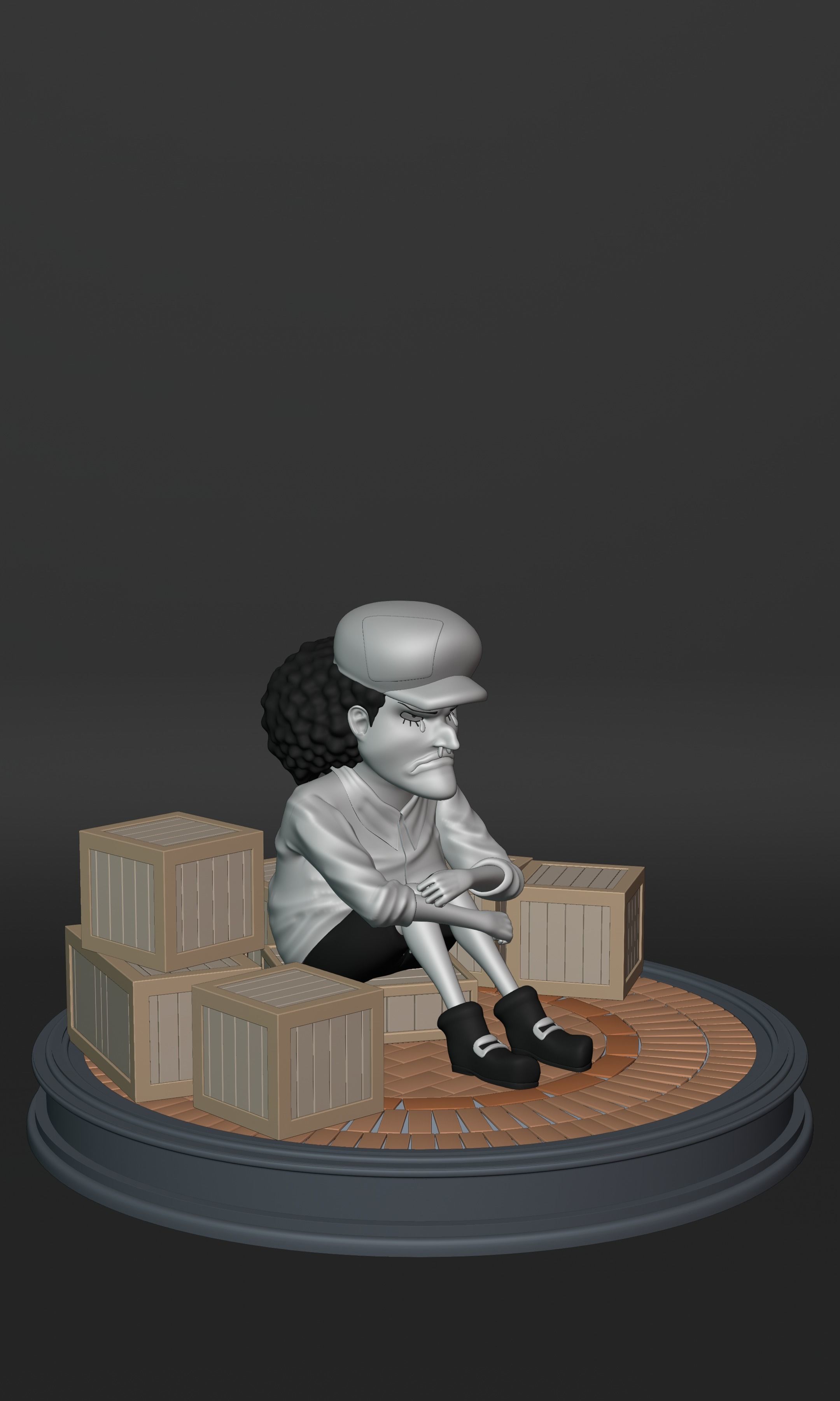 BLACKBEARD MARSHAL D TEACH KID VERSION ONE PIECE Low-poly 3D model_7