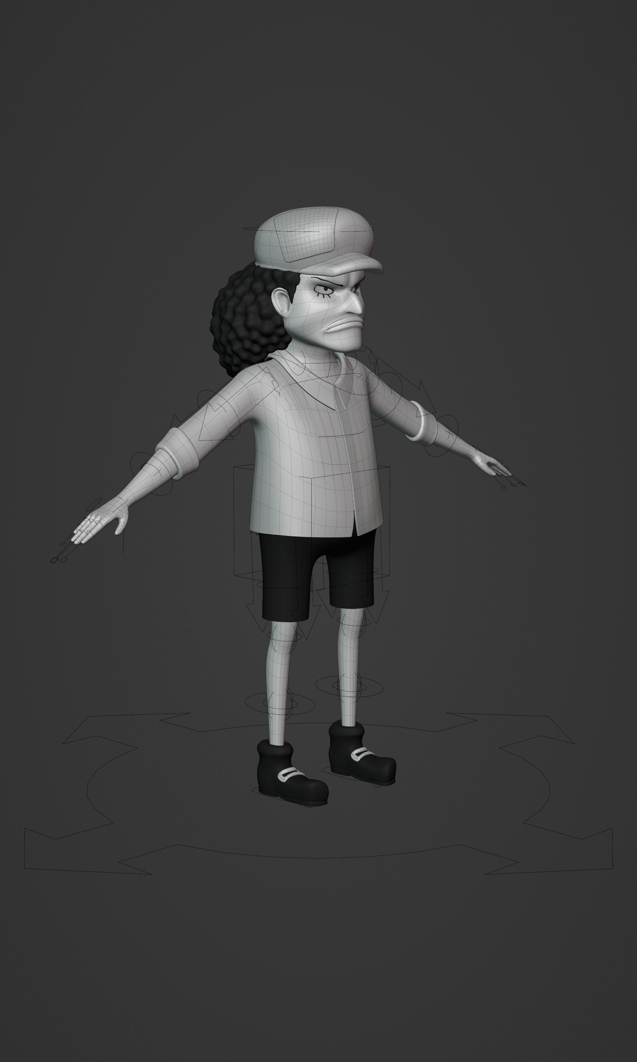 BLACKBEARD MARSHAL D TEACH KID VERSION ONE PIECE Low-poly 3D model_39