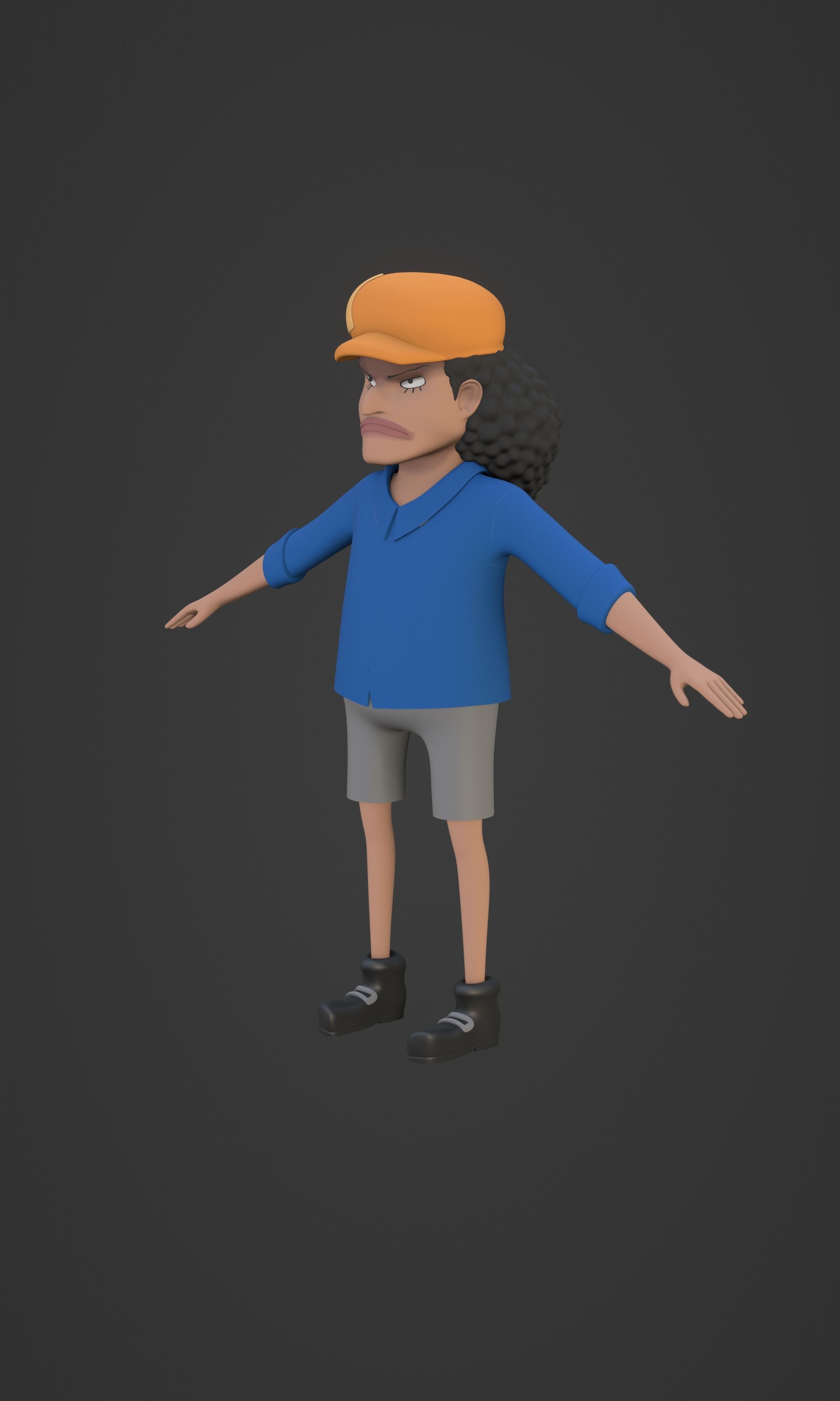 BLACKBEARD MARSHAL D TEACH KID VERSION ONE PIECE Low-poly 3D model_41