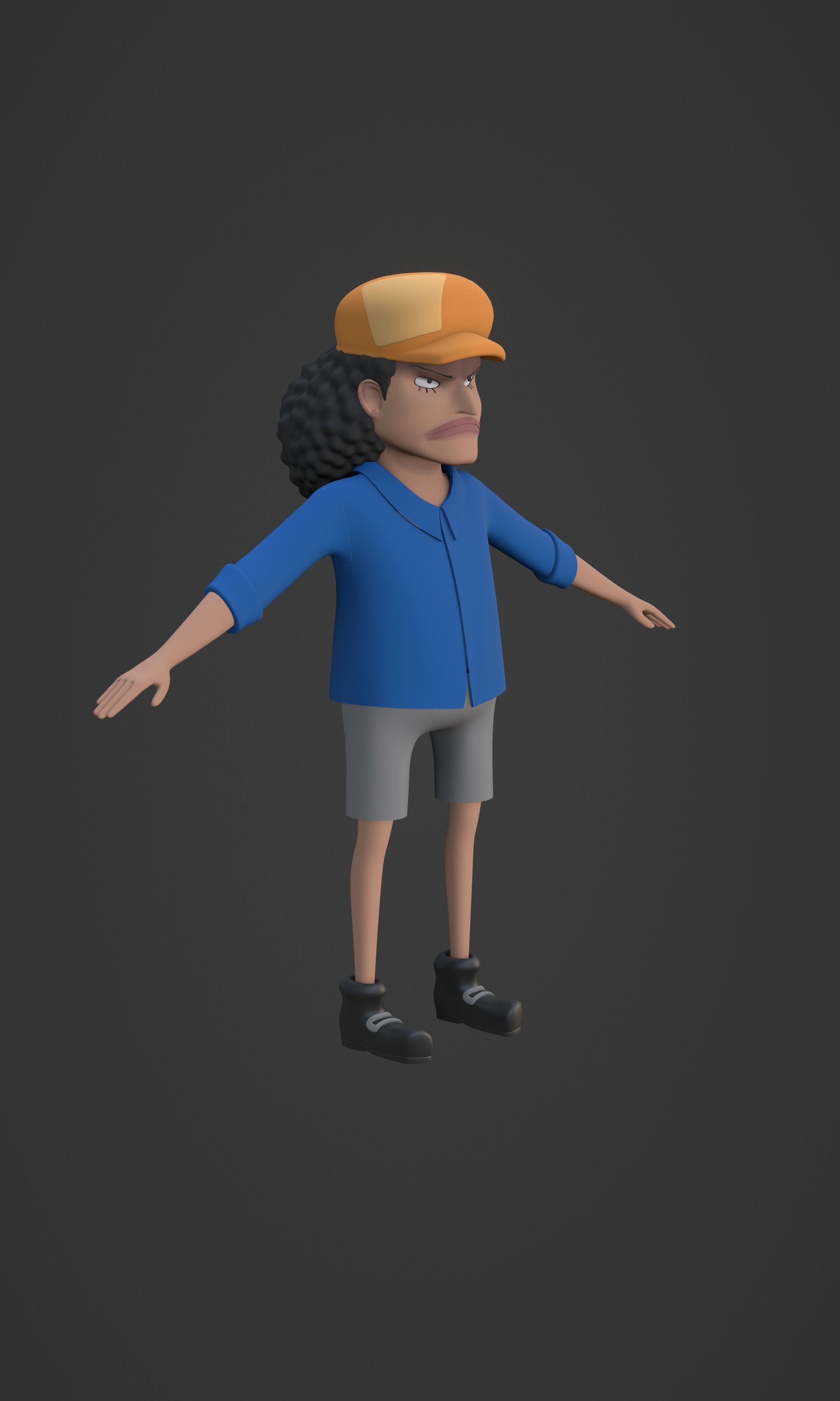 BLACKBEARD MARSHAL D TEACH KID VERSION ONE PIECE Low-poly 3D model_47