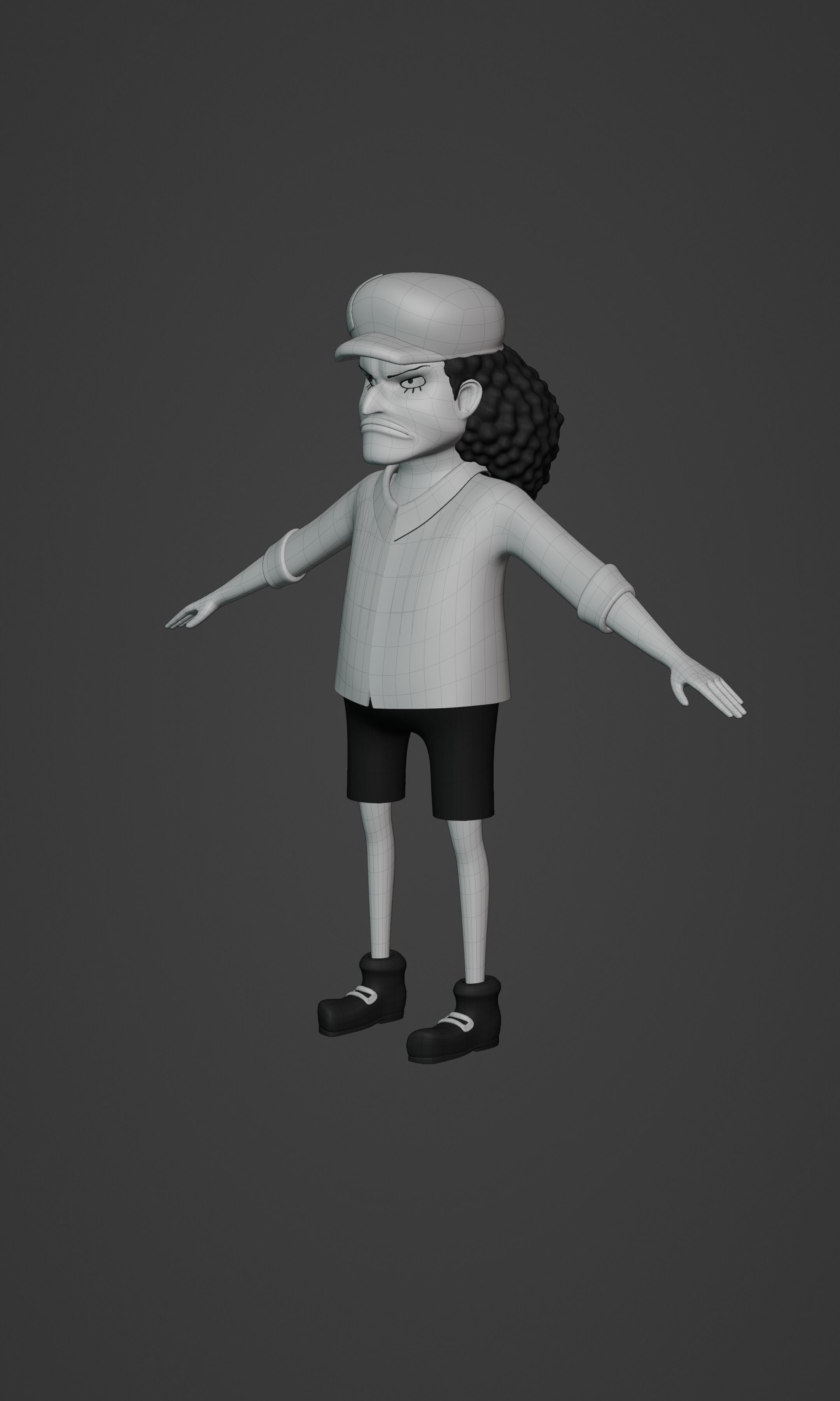 BLACKBEARD MARSHAL D TEACH KID VERSION ONE PIECE Low-poly 3D model_25