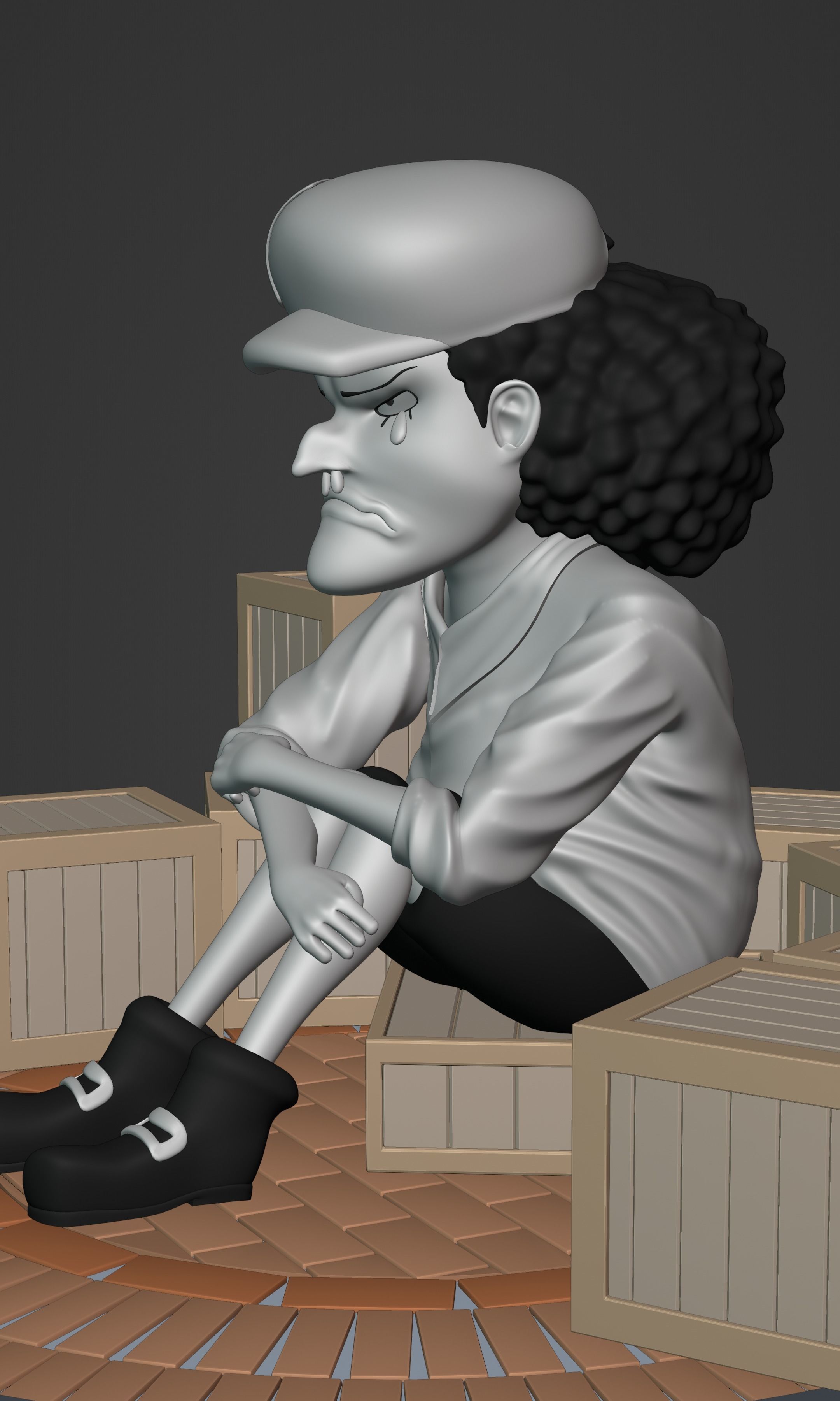 BLACKBEARD MARSHAL D TEACH KID VERSION ONE PIECE Low-poly 3D model_21