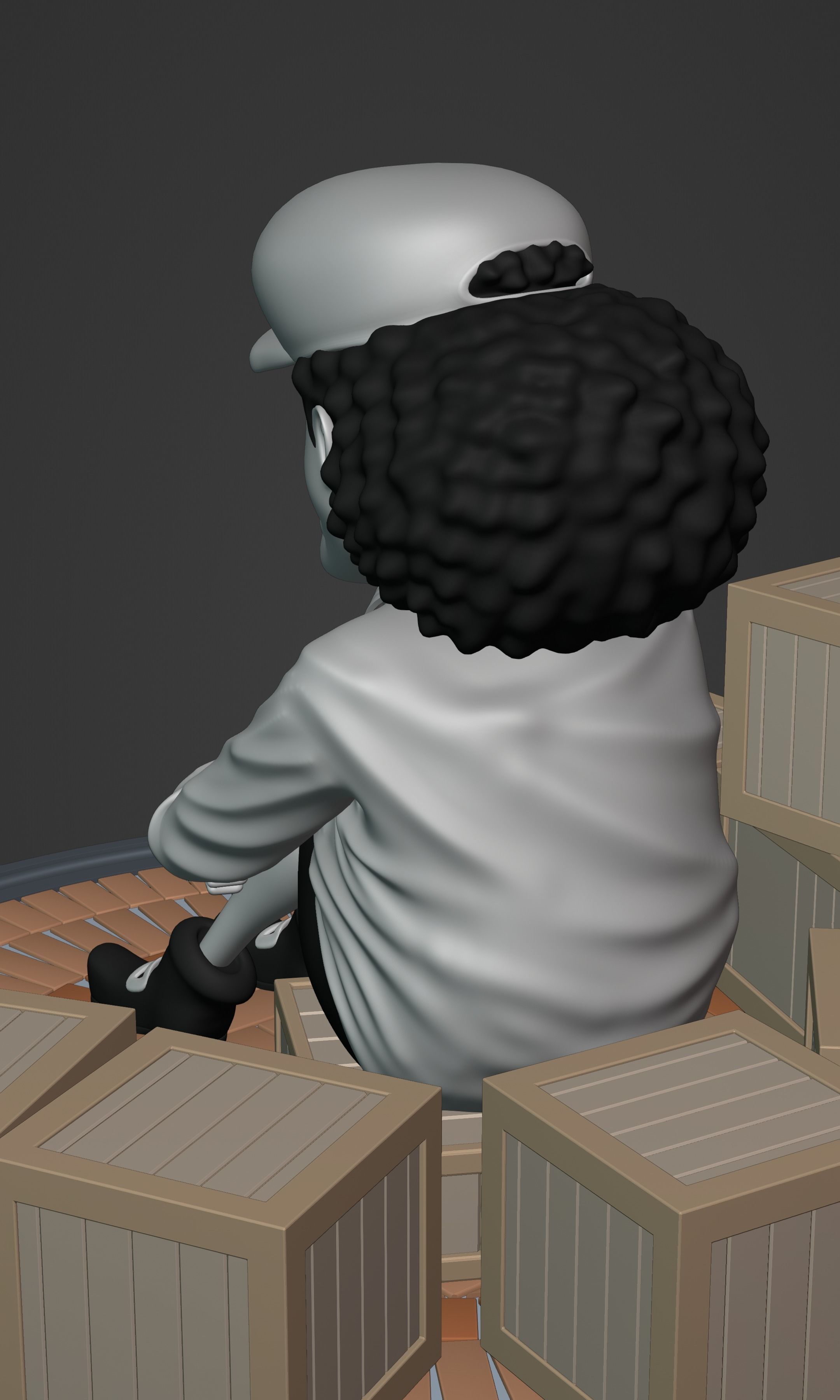 BLACKBEARD MARSHAL D TEACH KID VERSION ONE PIECE Low-poly 3D model_23