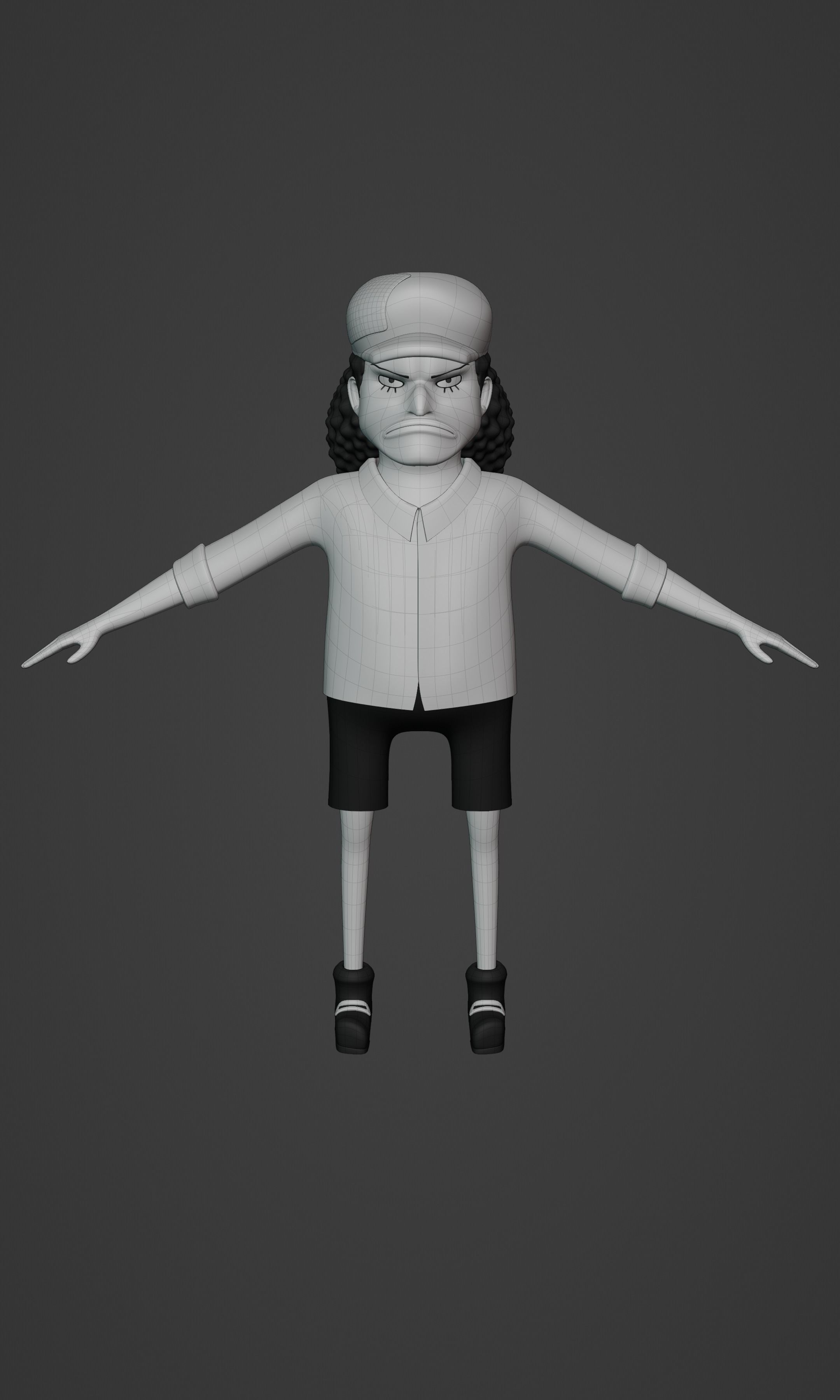 BLACKBEARD MARSHAL D TEACH KID VERSION ONE PIECE Low-poly 3D model_24