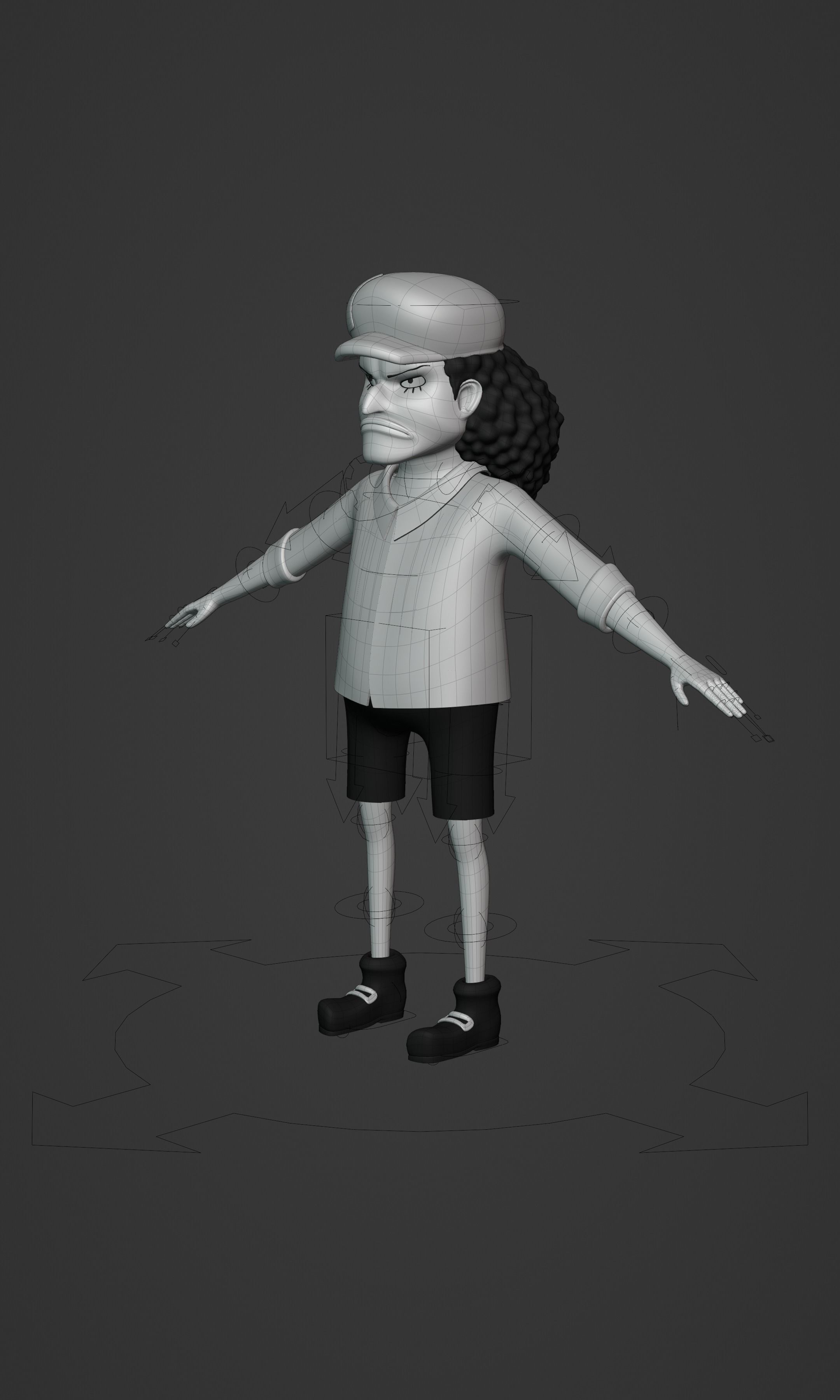 BLACKBEARD MARSHAL D TEACH KID VERSION ONE PIECE Low-poly 3D model_33