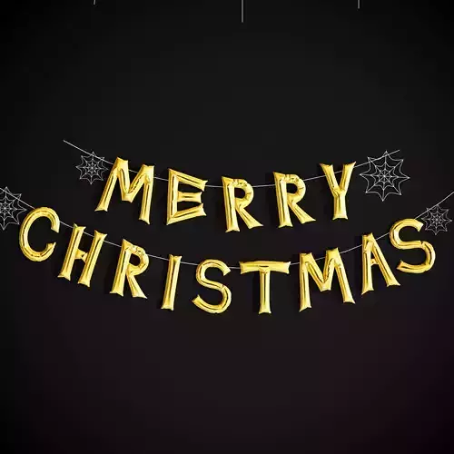 Balloons Merry Christmas