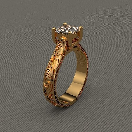 Engagement ring ornament 3D model