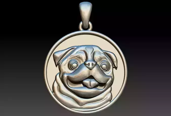 Pug Dog Pendant
