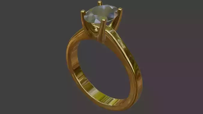 Large Oval solitaire engagement ring