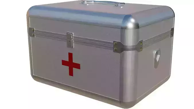 First aid kit Low-poly 3D model