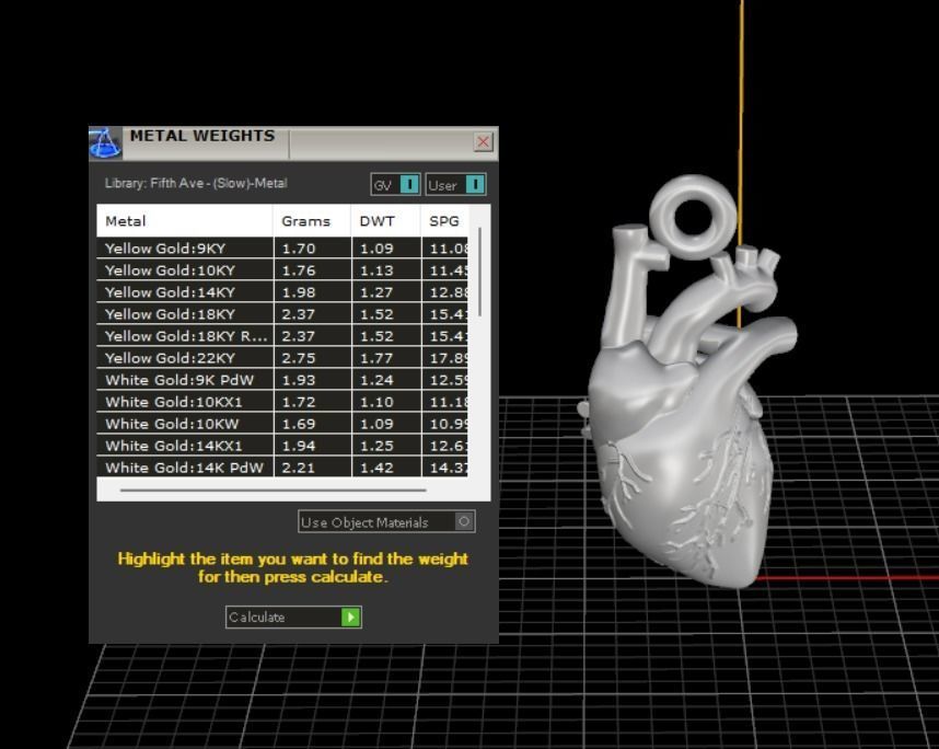 Heart Pendant different sizes N72 3D print model_6