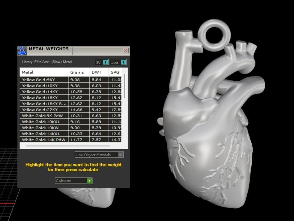 Heart Pendant different sizes N72 3D print model_9