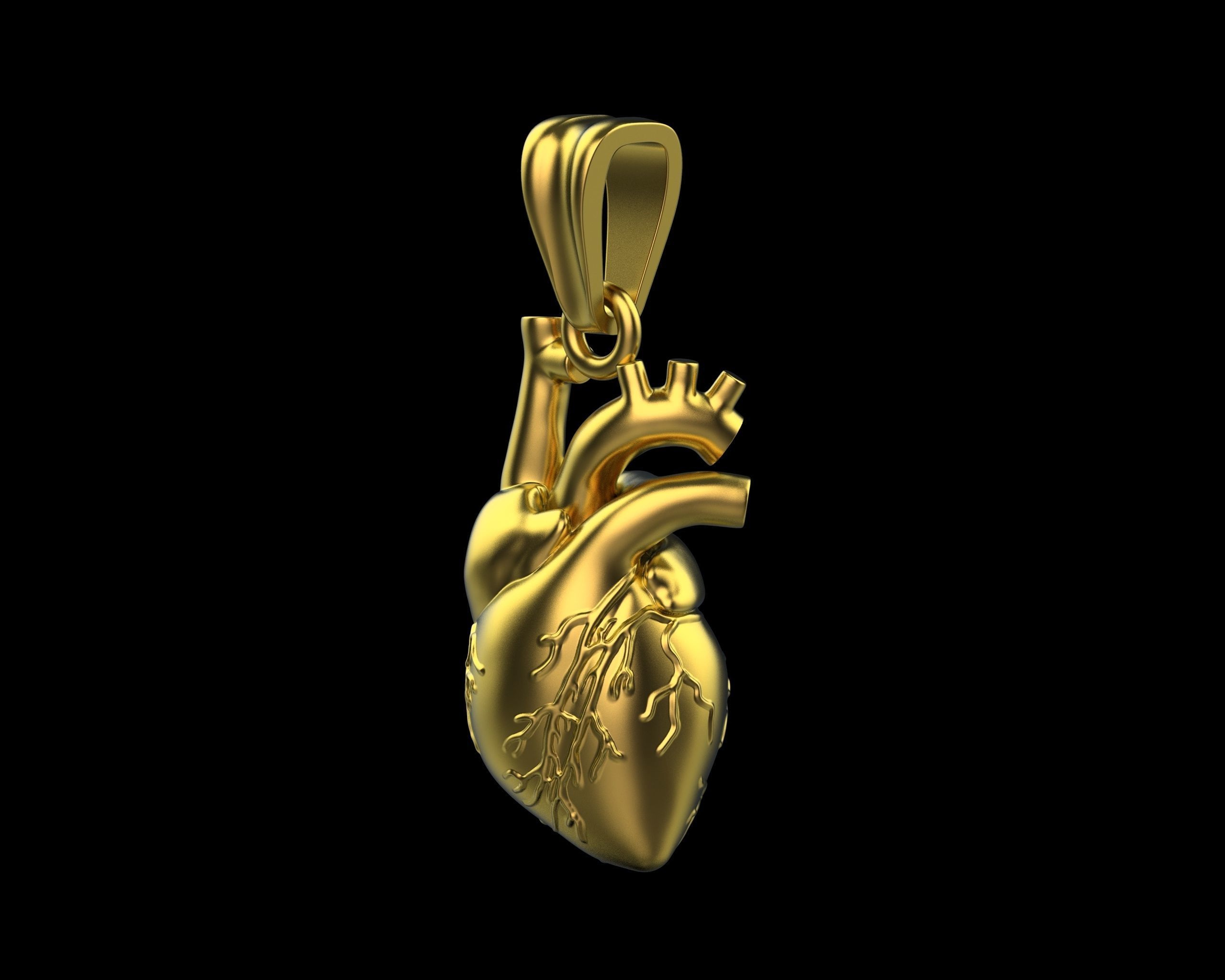 Heart Pendant different sizes N72 3D print model_1