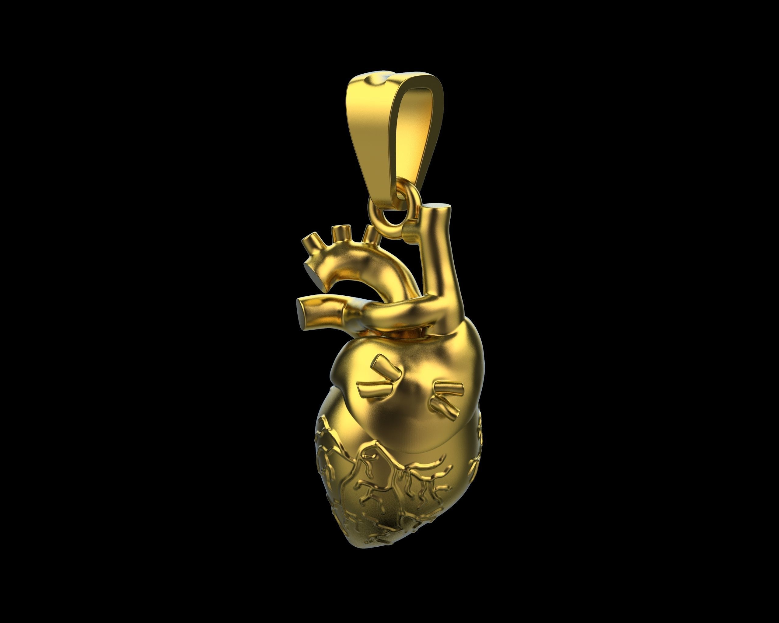 Heart Pendant different sizes N72 3D print model_4