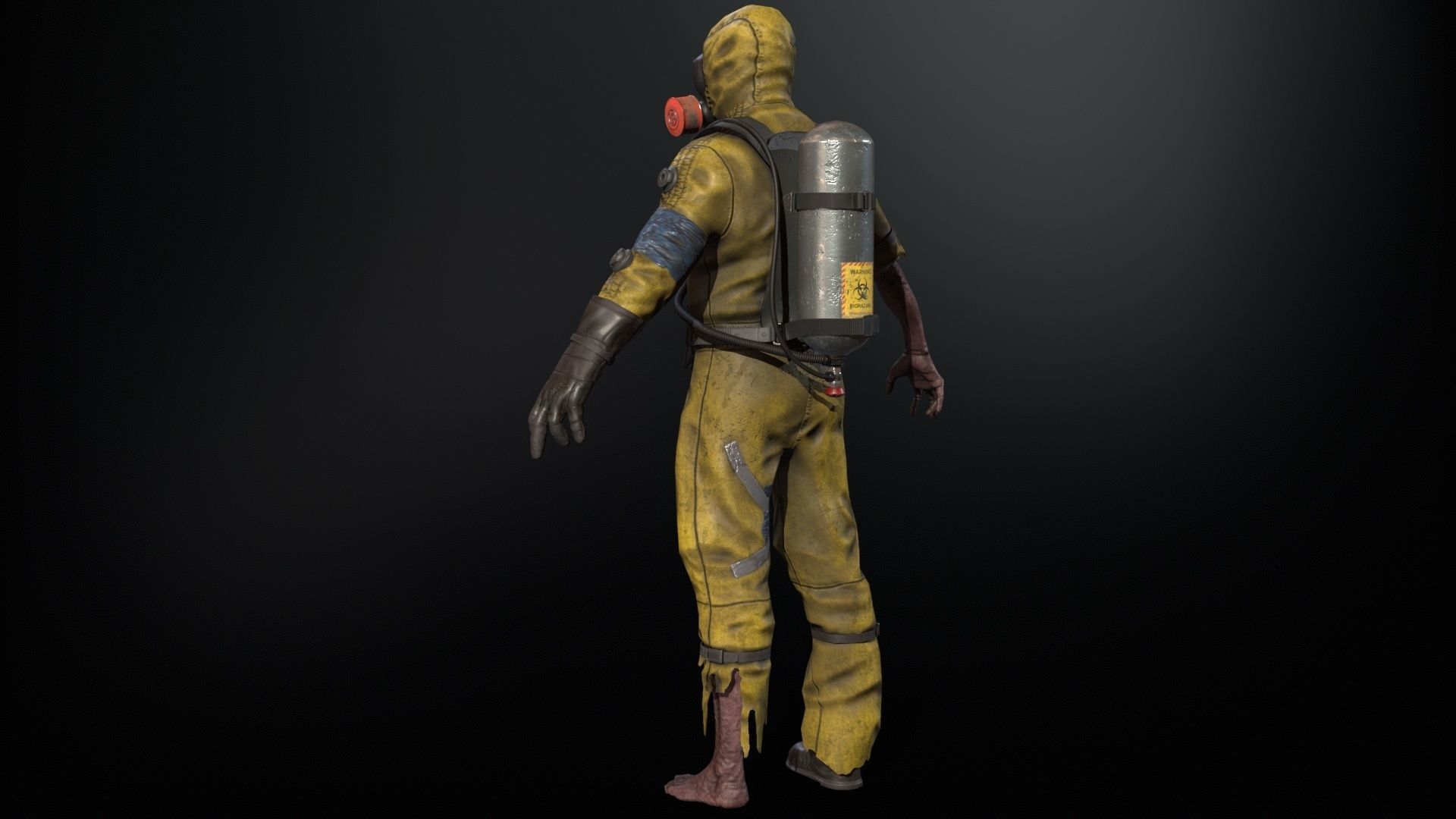 UrbanZombie4 for pack Low-poly 3D model_4