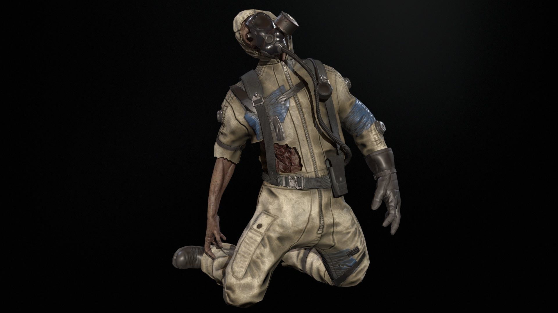 UrbanZombie4 for pack Low-poly 3D model_26