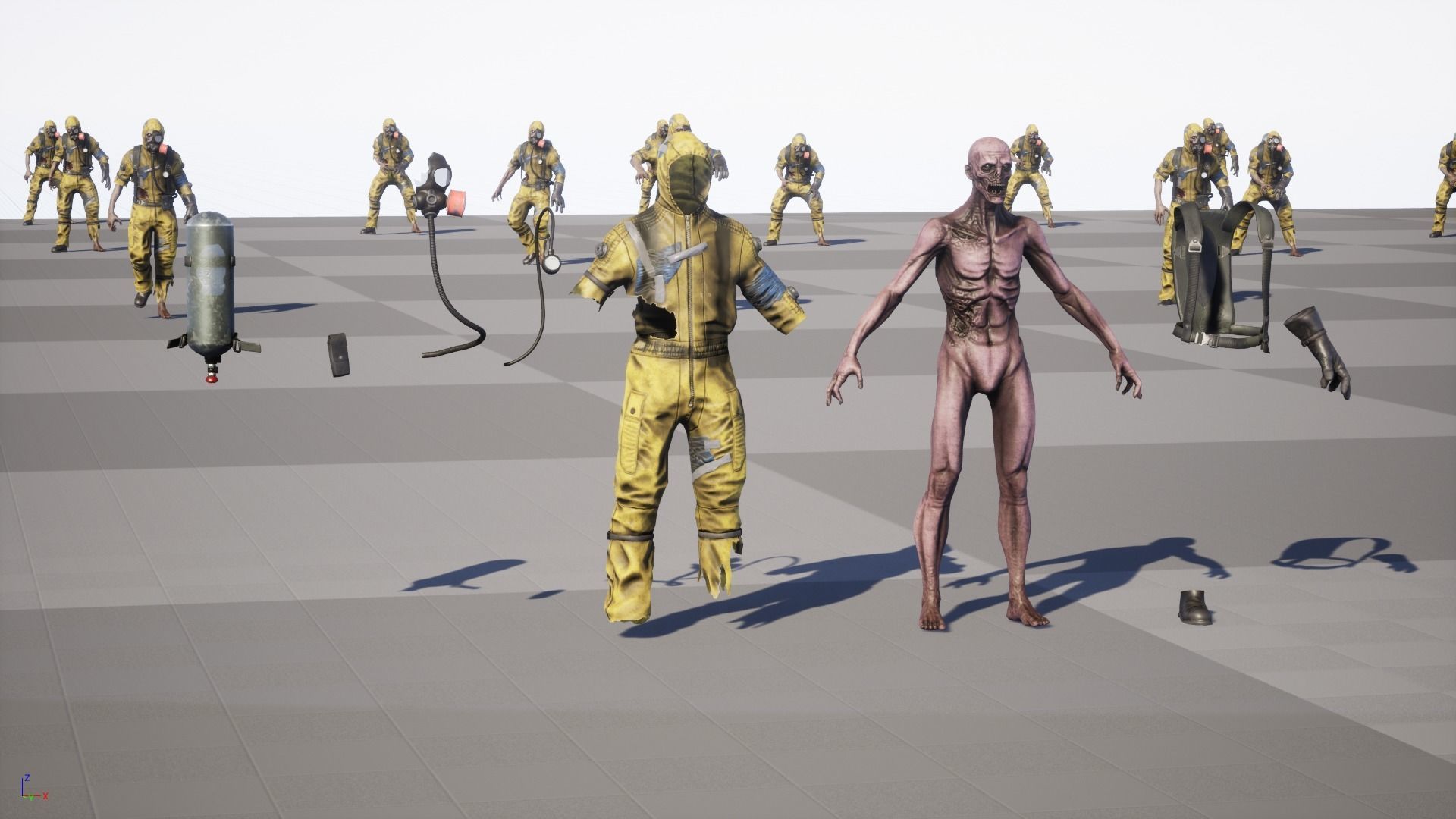 UrbanZombie4 for pack Low-poly 3D model_39