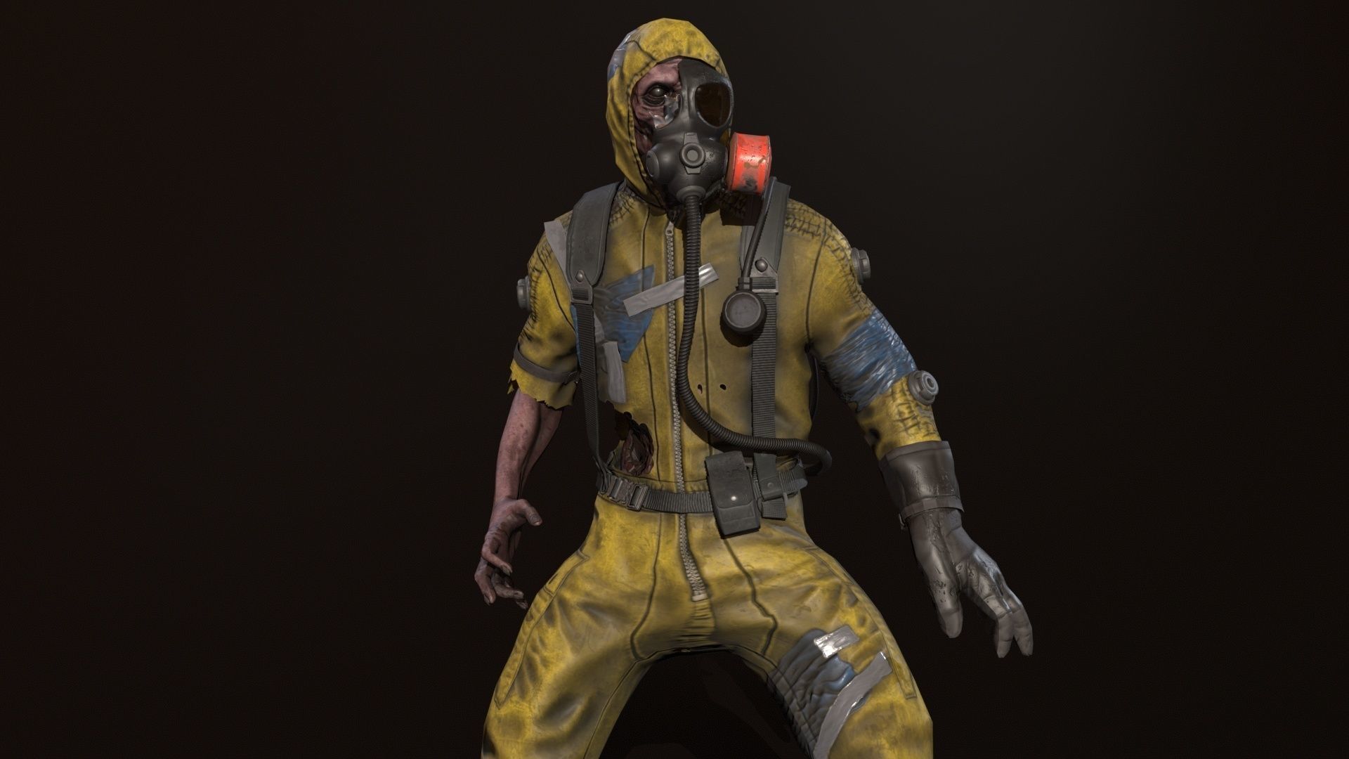 UrbanZombie4 for pack Low-poly 3D model_17