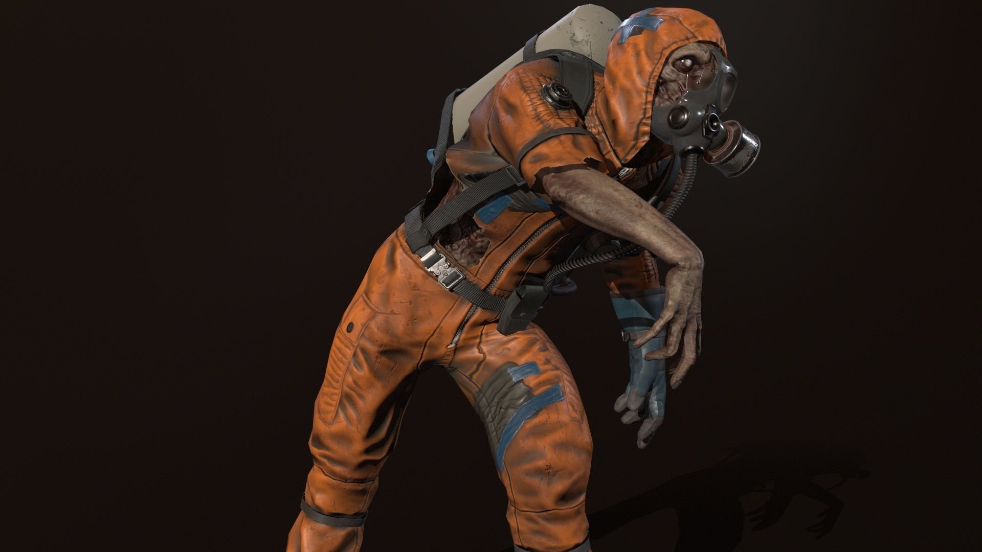 UrbanZombie4 for pack Low-poly 3D model_19