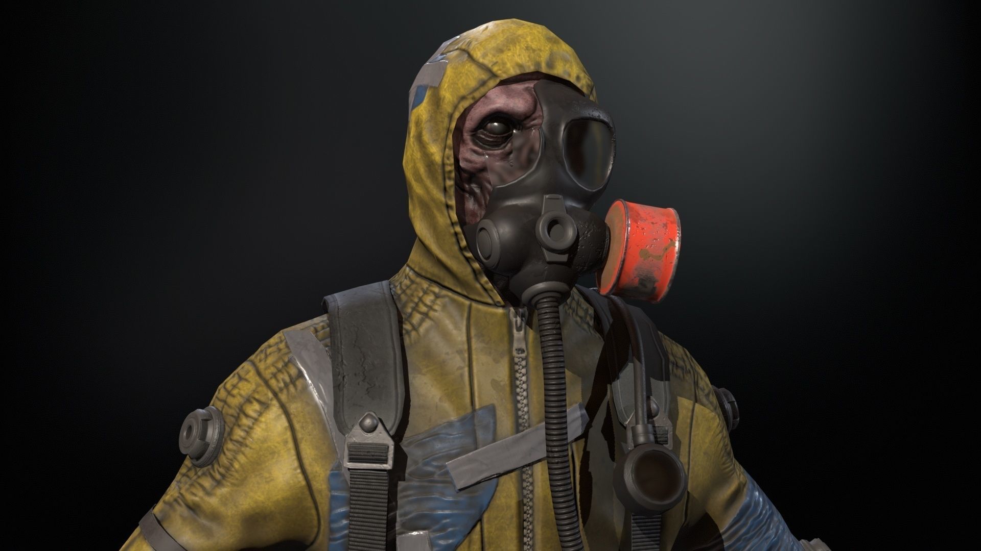 UrbanZombie4 for pack Low-poly 3D model_15