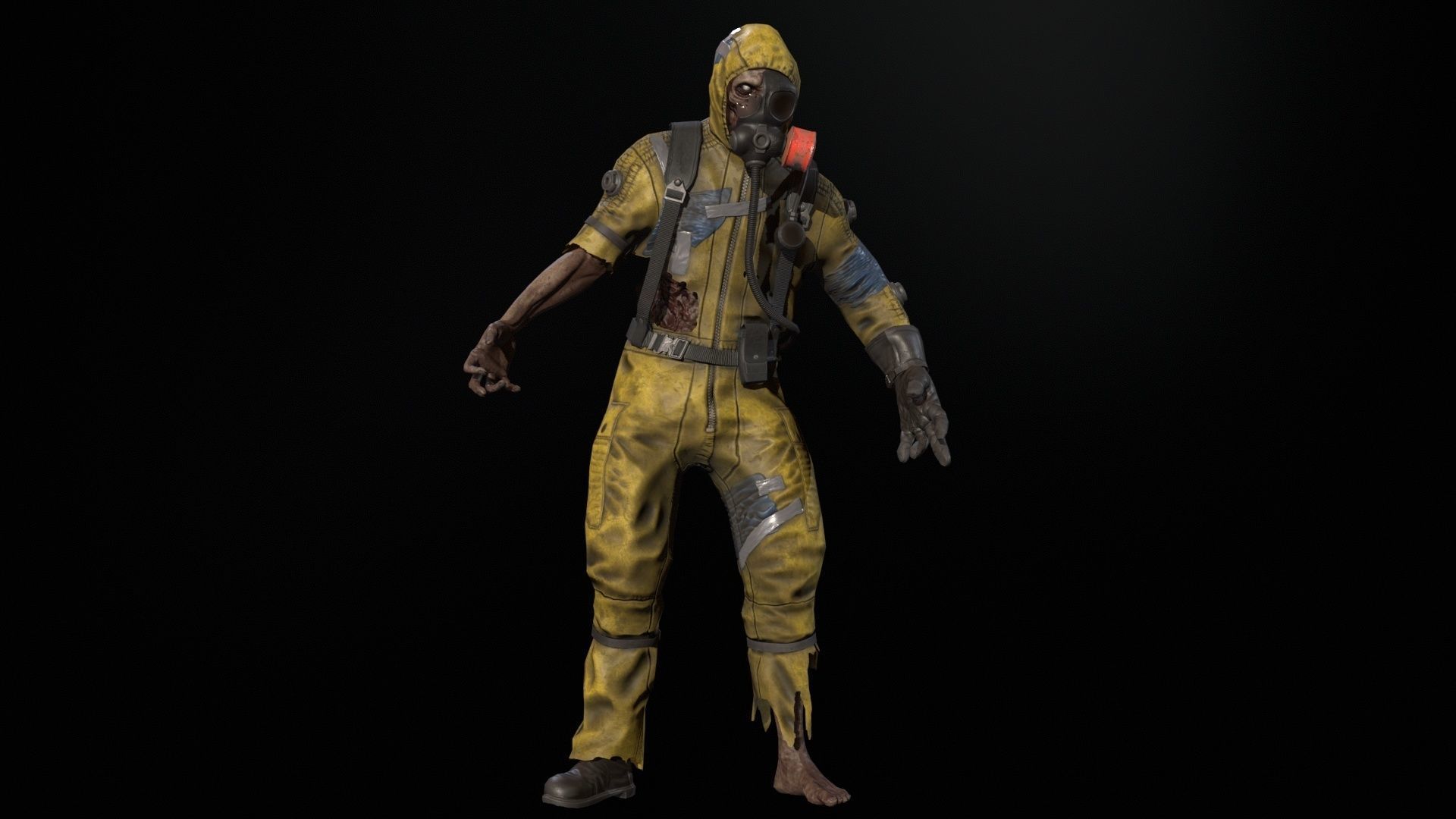 UrbanZombie4 for pack Low-poly 3D model_27