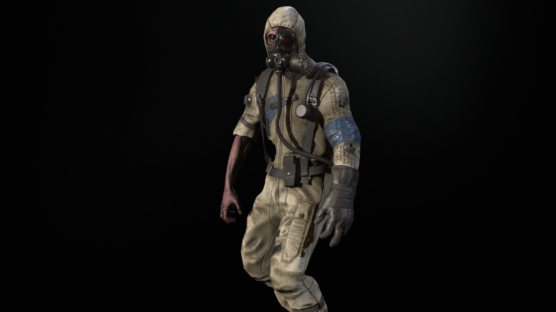 UrbanZombie4 for pack Low-poly 3D model_24