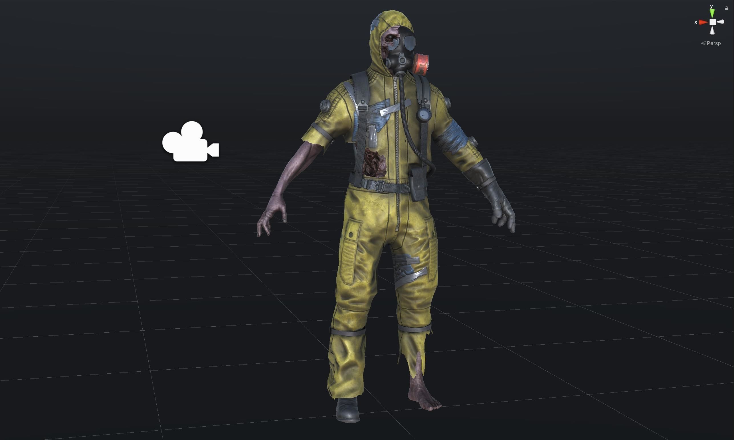 UrbanZombie4 for pack Low-poly 3D model_32