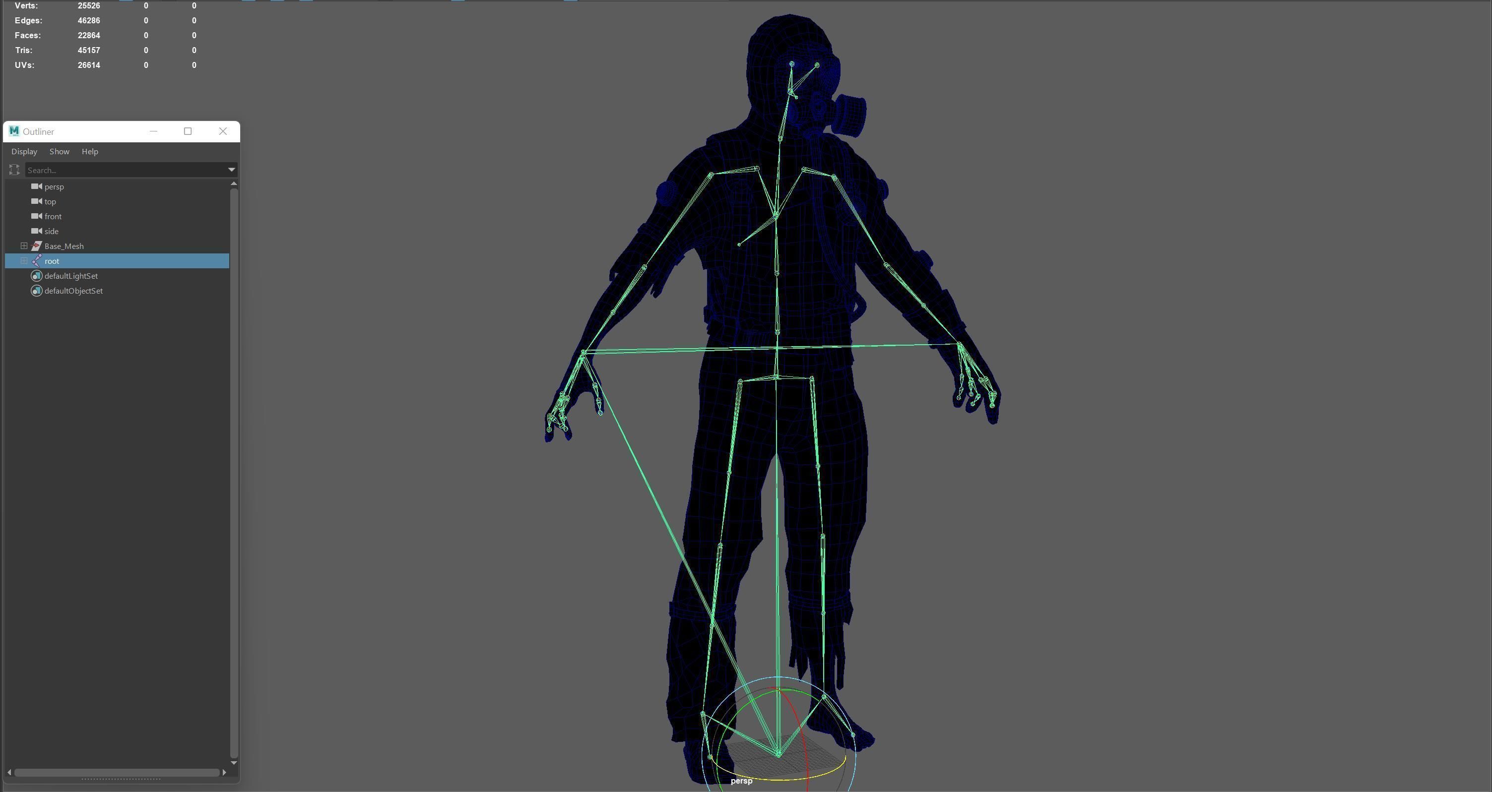 UrbanZombie4 for pack Low-poly 3D model_30