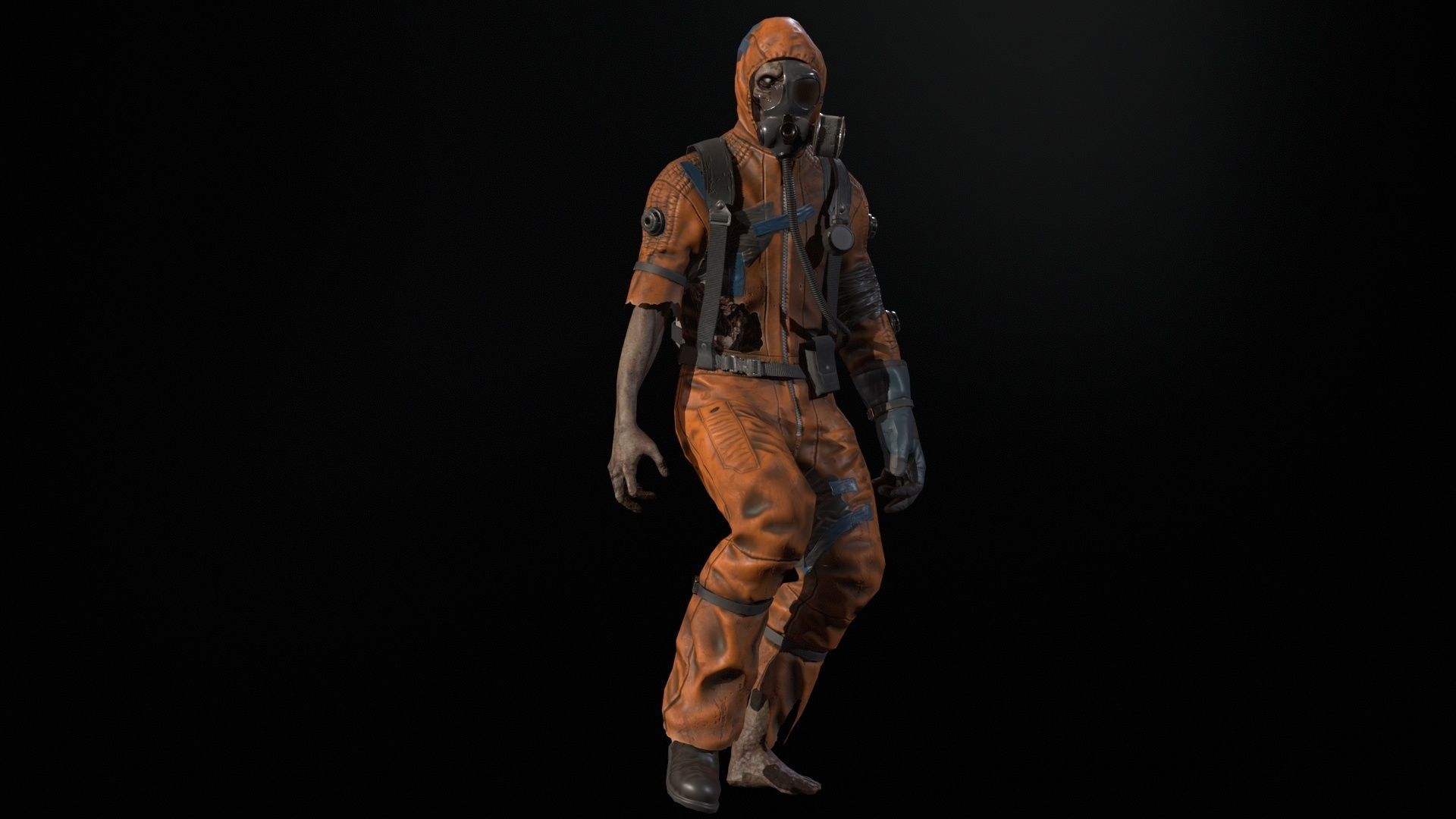 UrbanZombie4 for pack Low-poly 3D model_20