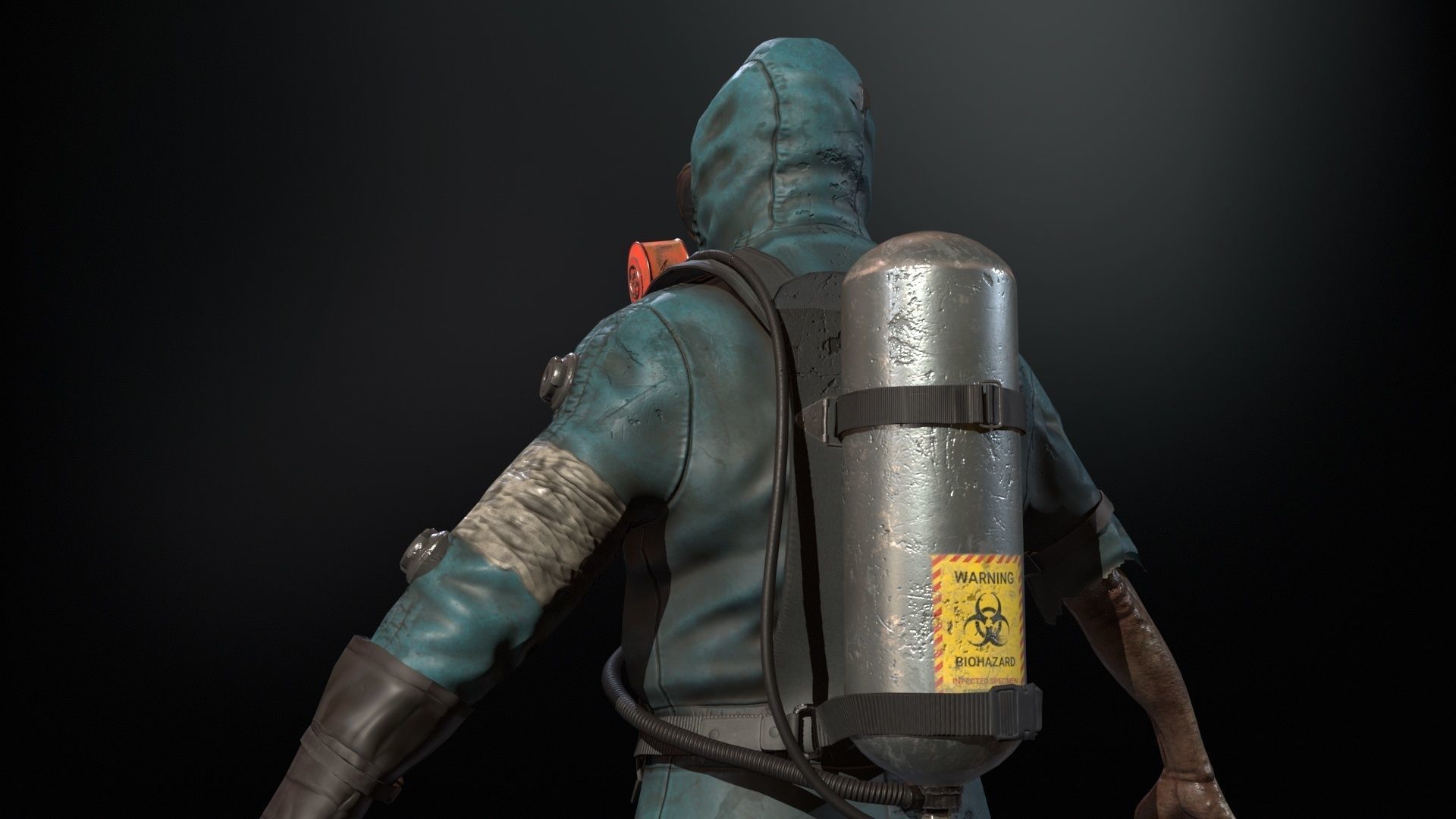 UrbanZombie4 for pack Low-poly 3D model_9