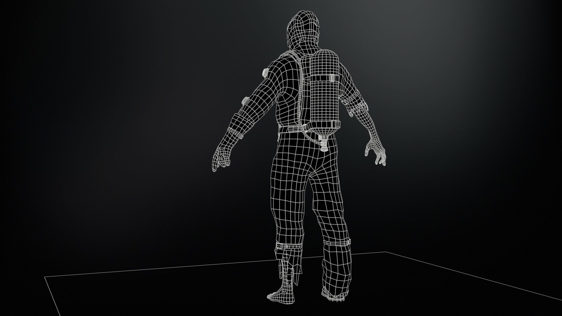 UrbanZombie4 for pack Low-poly 3D model_14