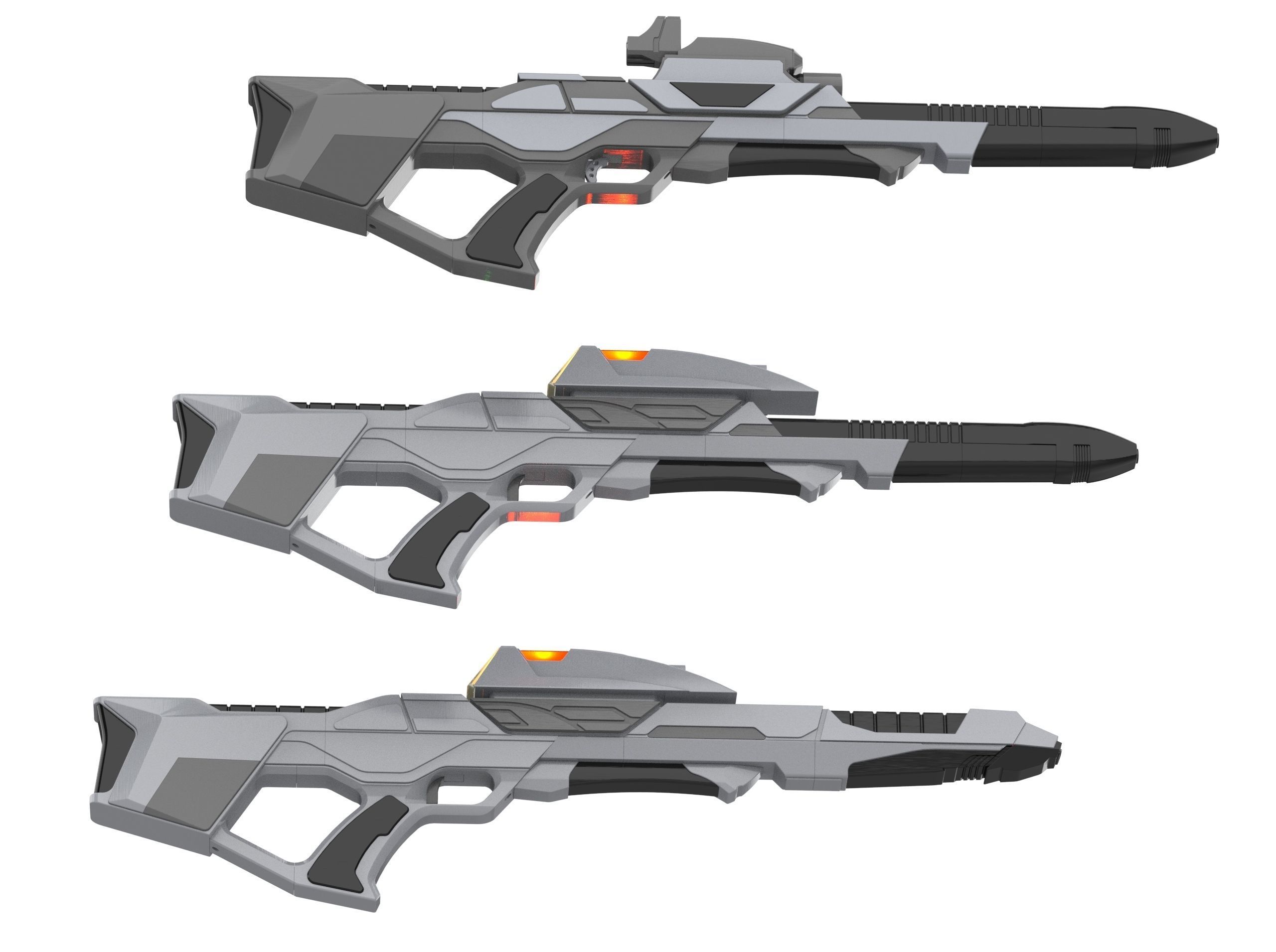 Type 3 Phaser Rifles Bundle - Star Trek First Contact - STL  3D print model_5