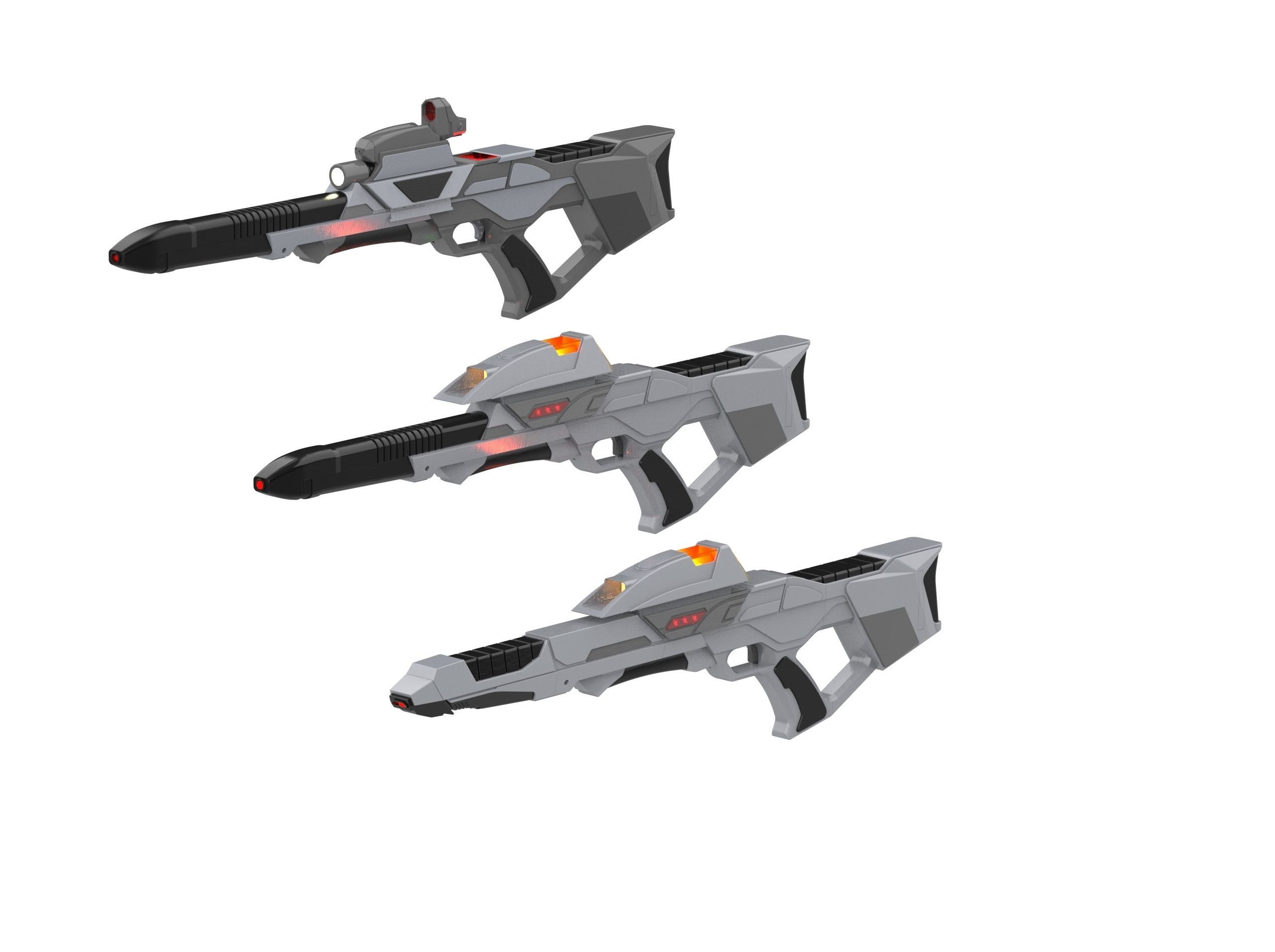 Type 3 Phaser Rifles Bundle - Star Trek First Contact - STL  3D print model_4