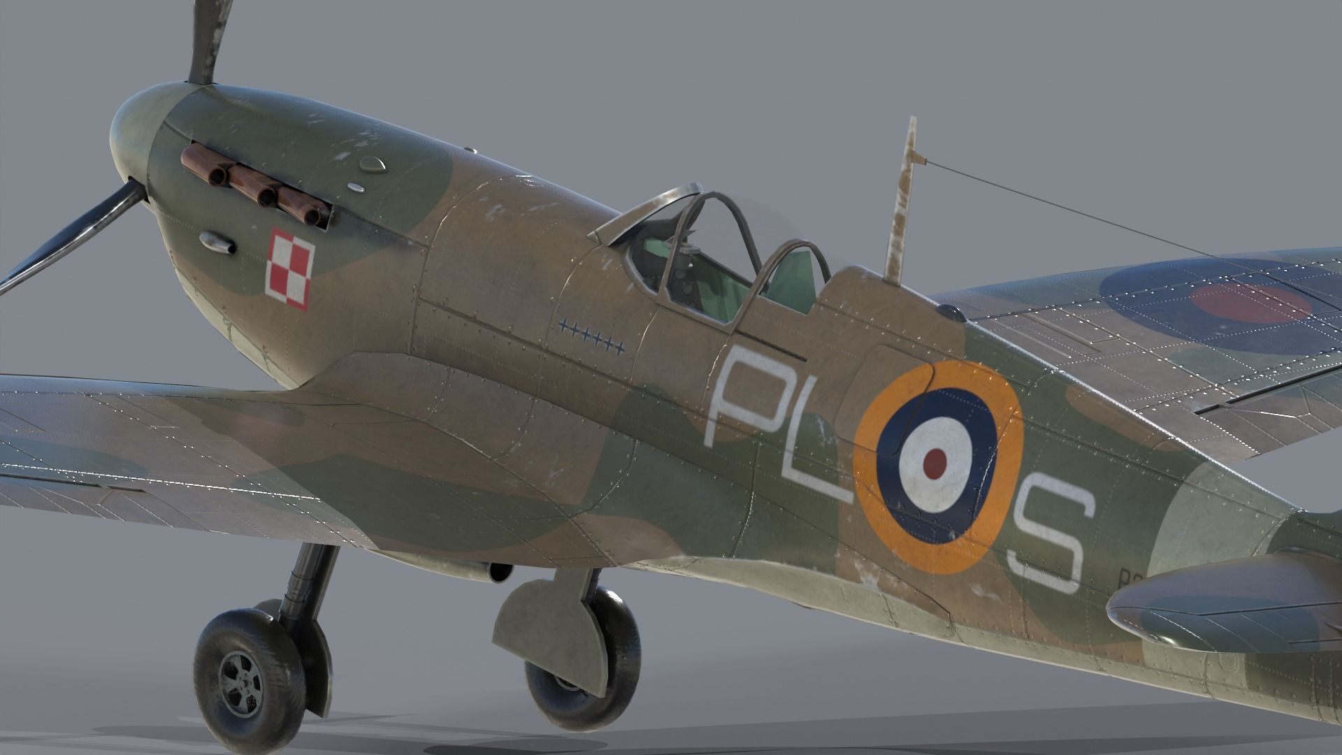 Supermarine Spitfire 3D model_7