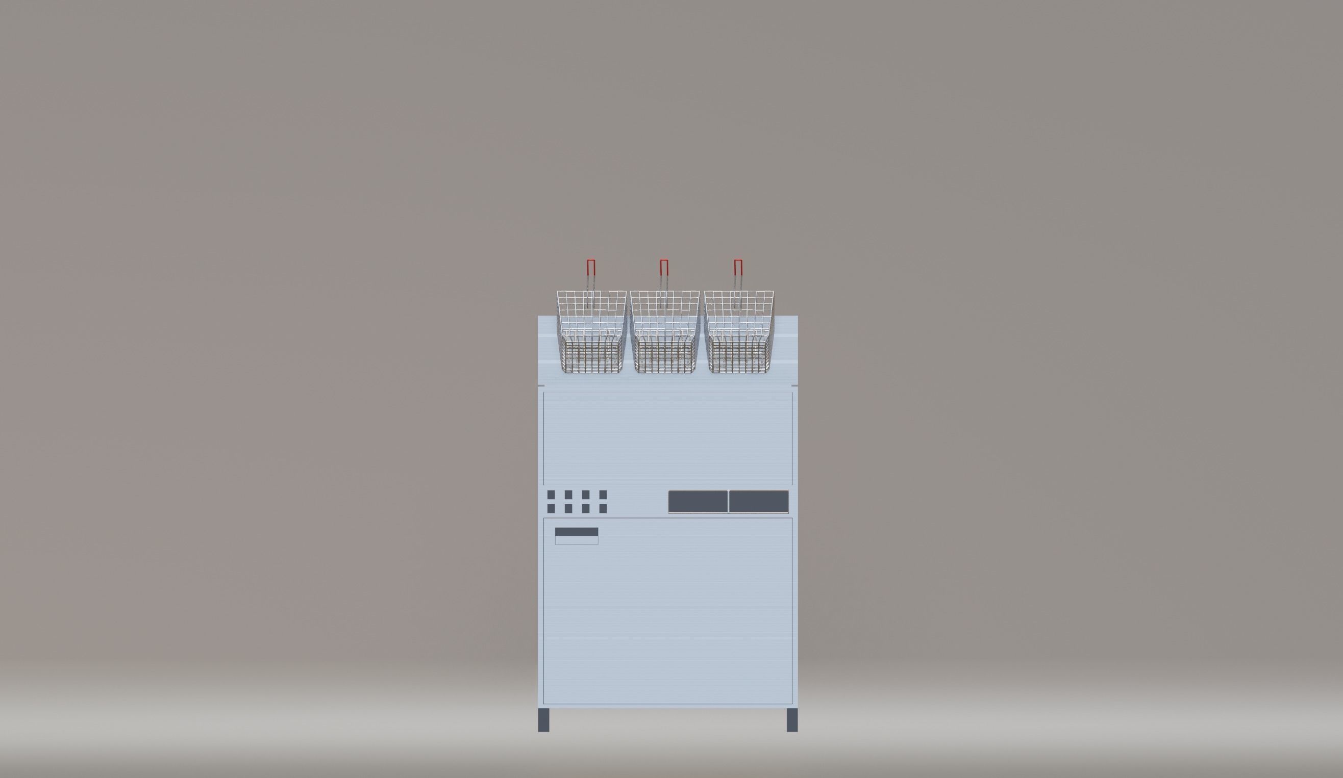 Kitchen Deep Fryer 3D model_2