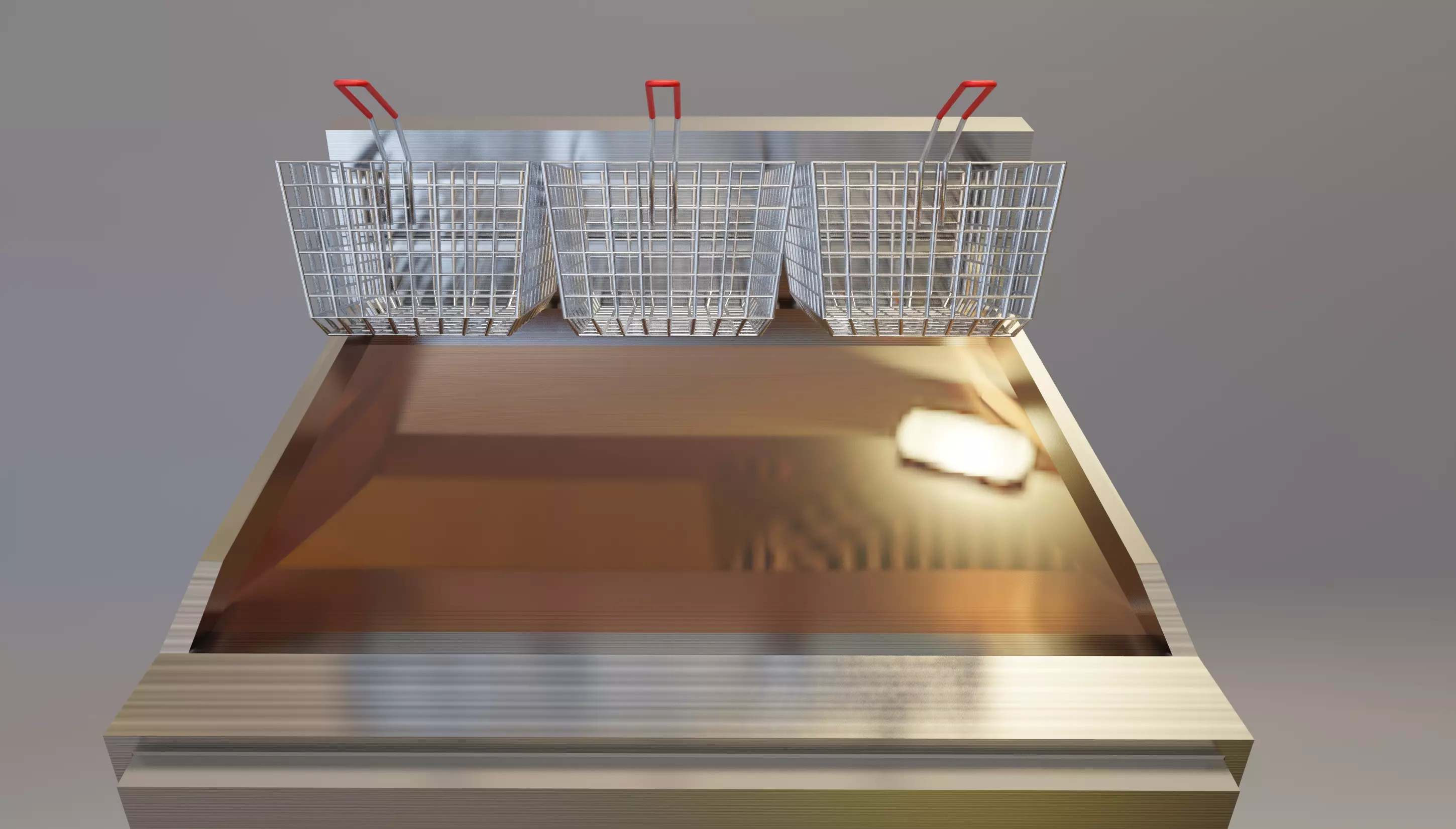 Kitchen Deep Fryer 3D model_0