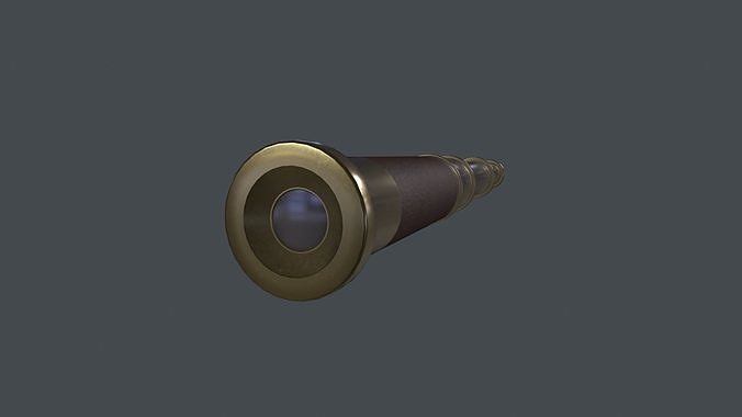 Spyglass Telescope 3D Model Low-poly 3D model