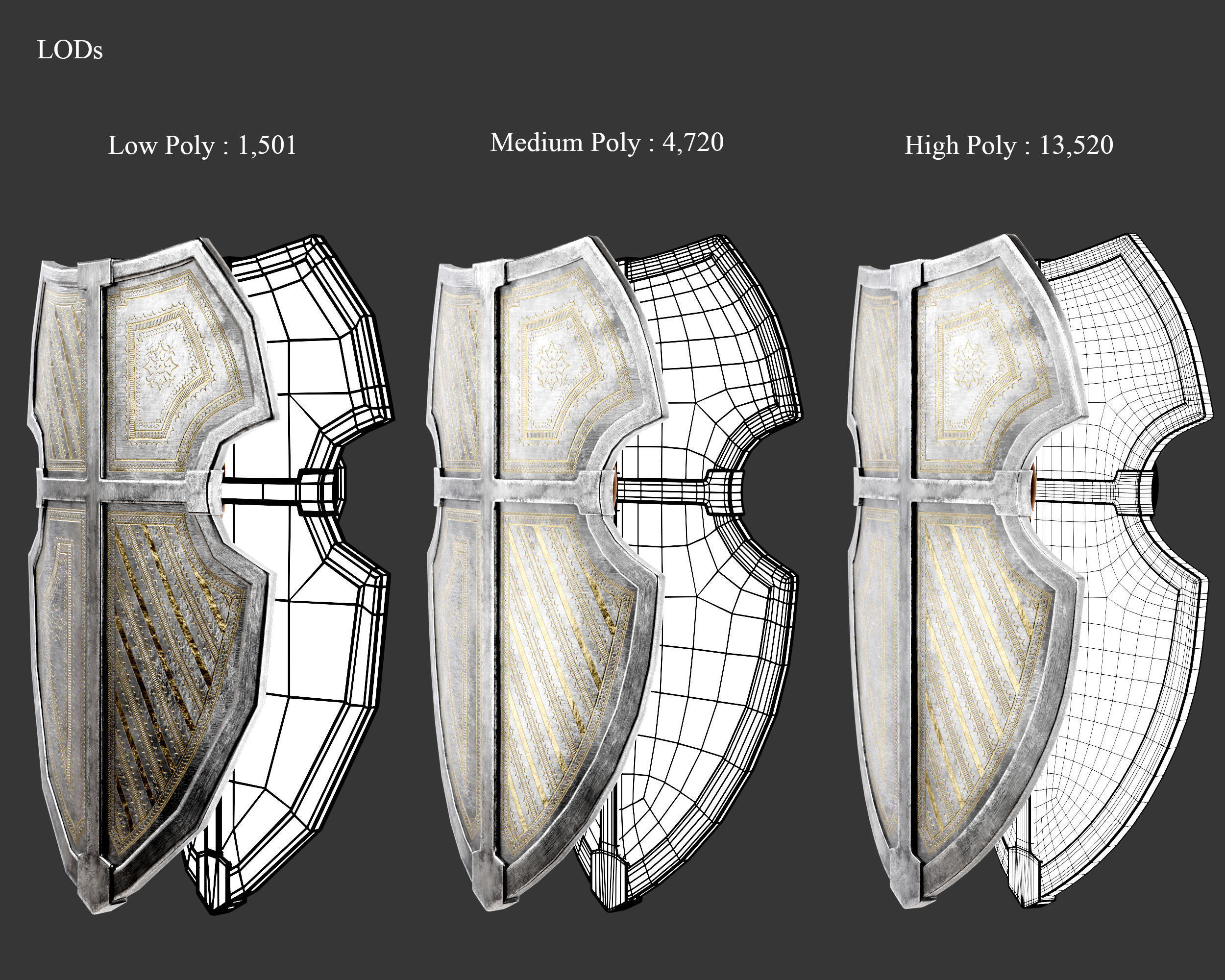 Medieval Collection Weapons Swords and Shields _24
