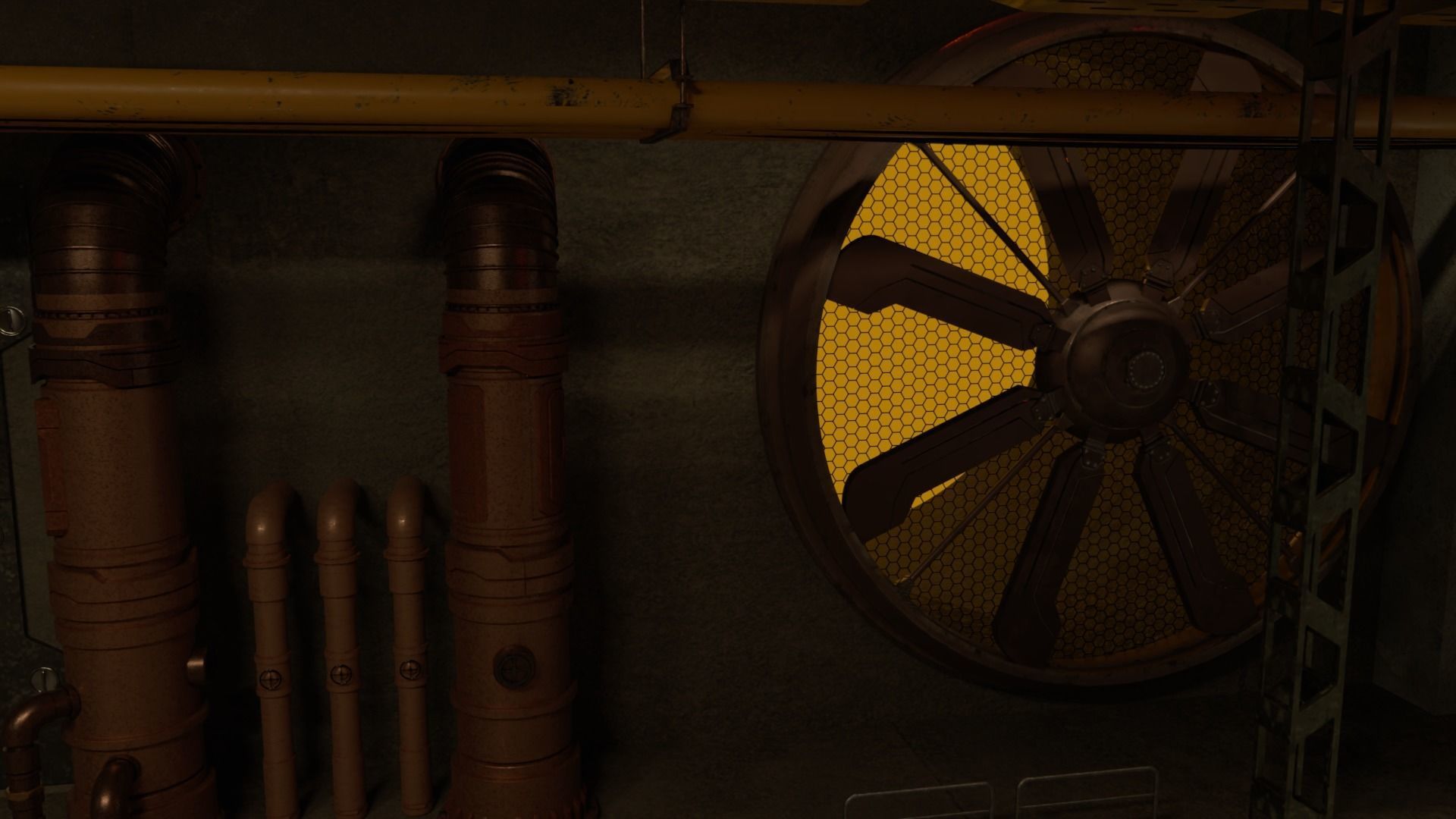 Sci-fi factory 3D model_11