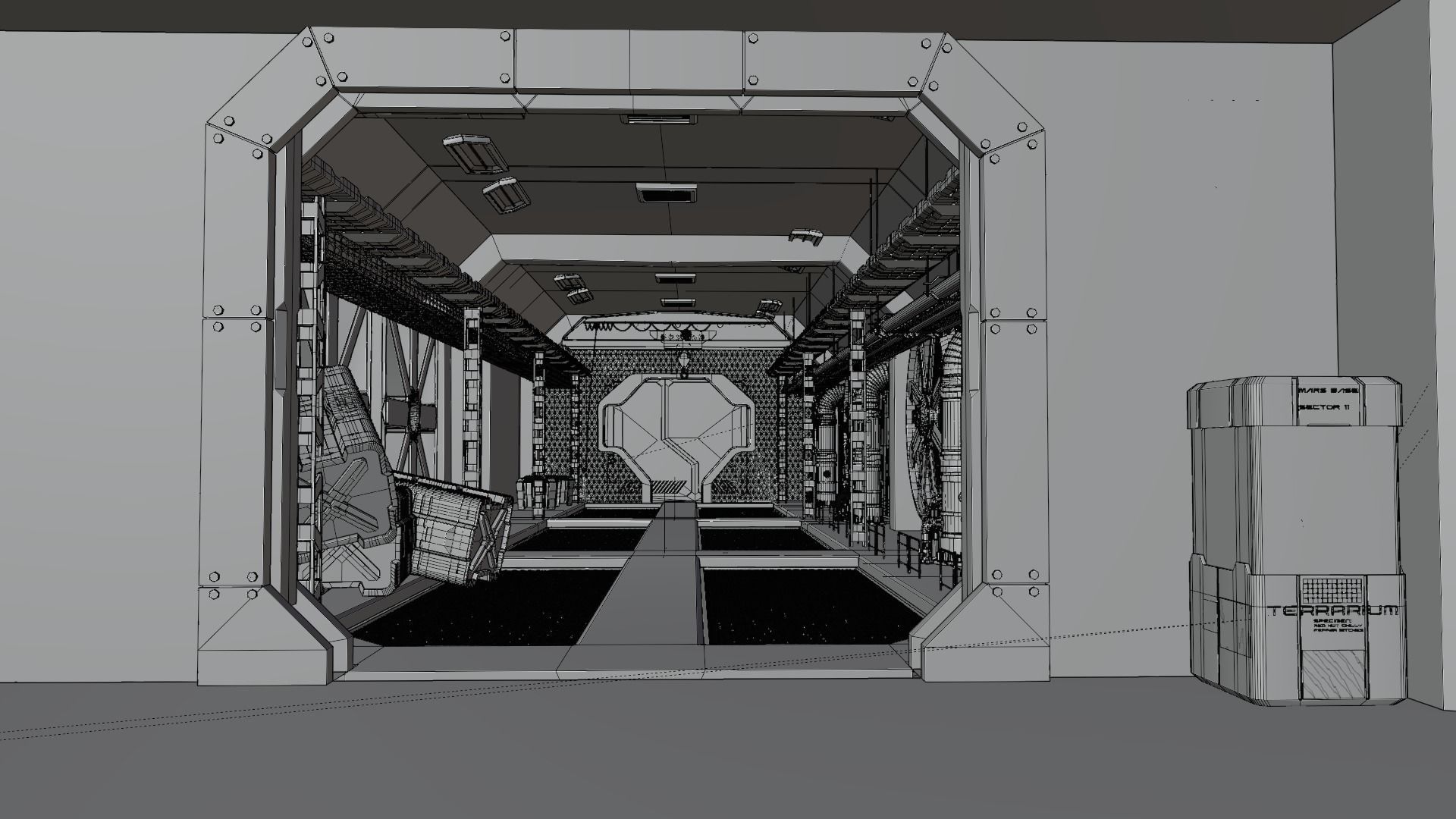 Sci-fi factory 3D model_22