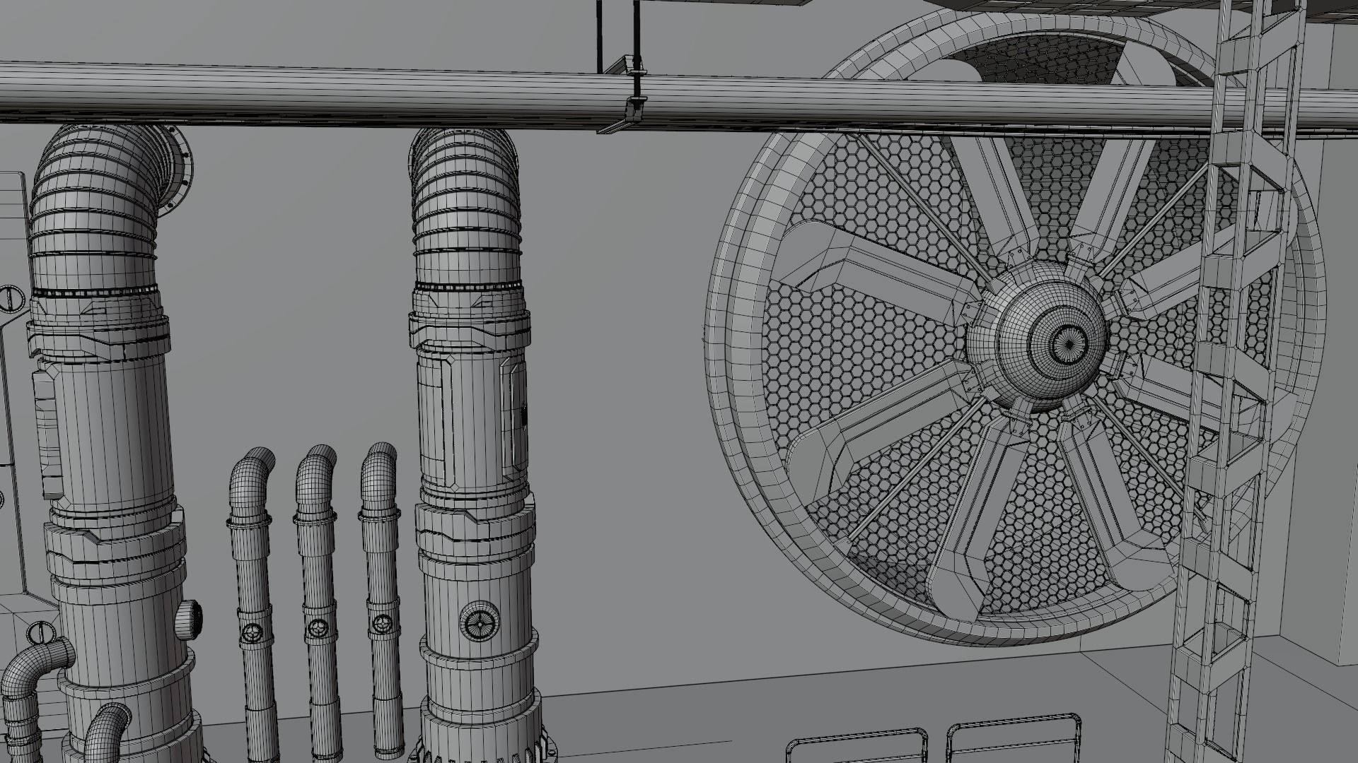 Sci-fi factory 3D model_27