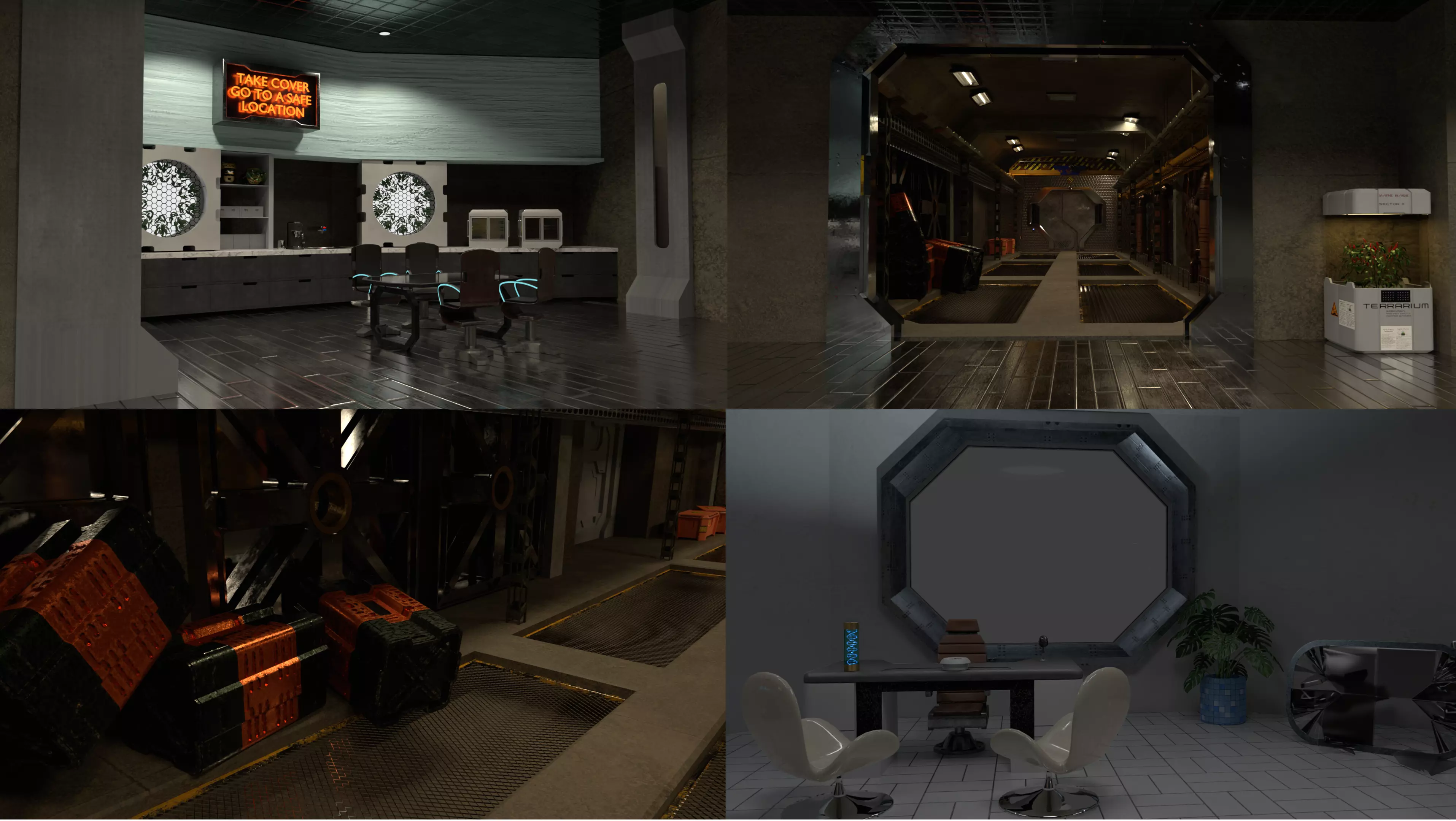 Sci-fi factory 3D model_0